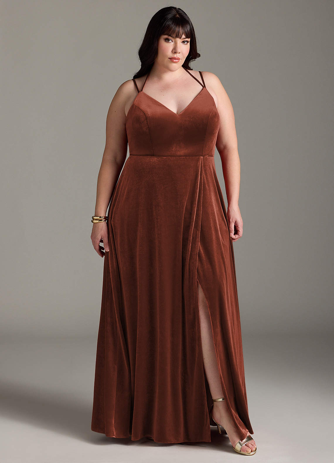 charlie brown long dresses Illusion Neck Empire Chiffon Maternity Long Dresses – DUNTERY main image 1