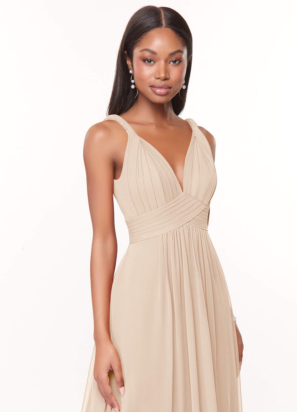 sachin and babi light blue dress ASOS Extreme Sleeve Chiffon Maxi Dress With Satin Bias Skirt in White main image 0