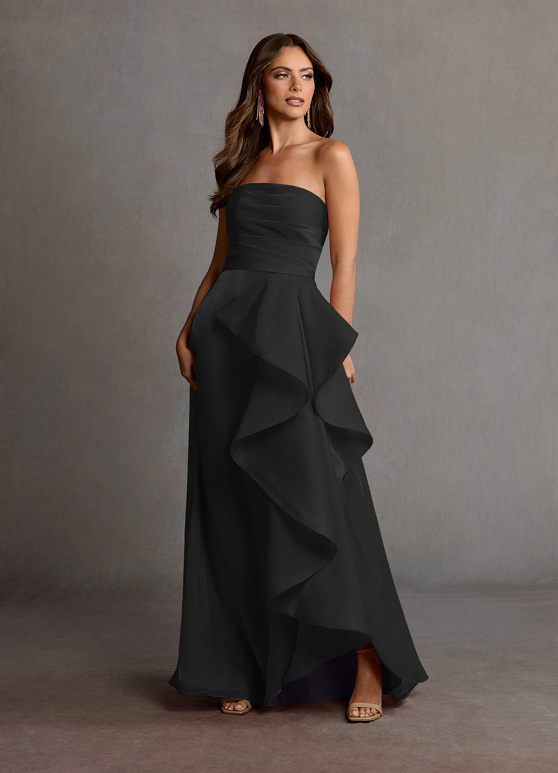 Nation Georgette Handkerchief Skirt - Black