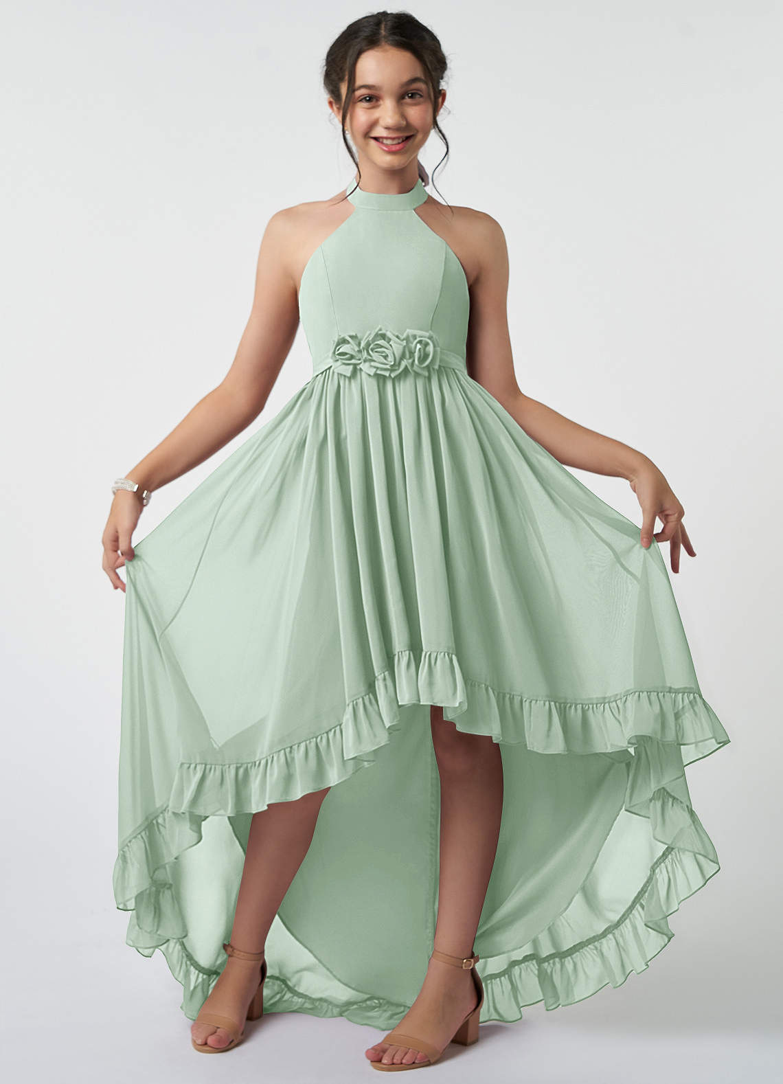 Azazie Jjshouse Mint Green Bridesmaid Dresses Dusty Rose