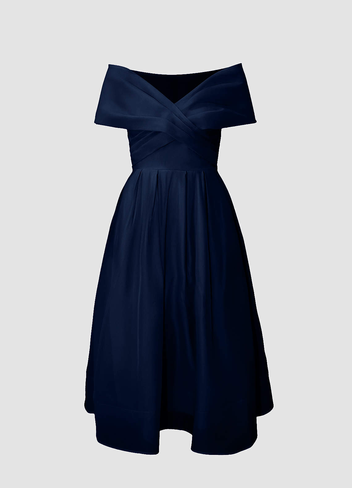 Dear To My Heart Navy Blue Off-The-Shoulder Midi Dress image1