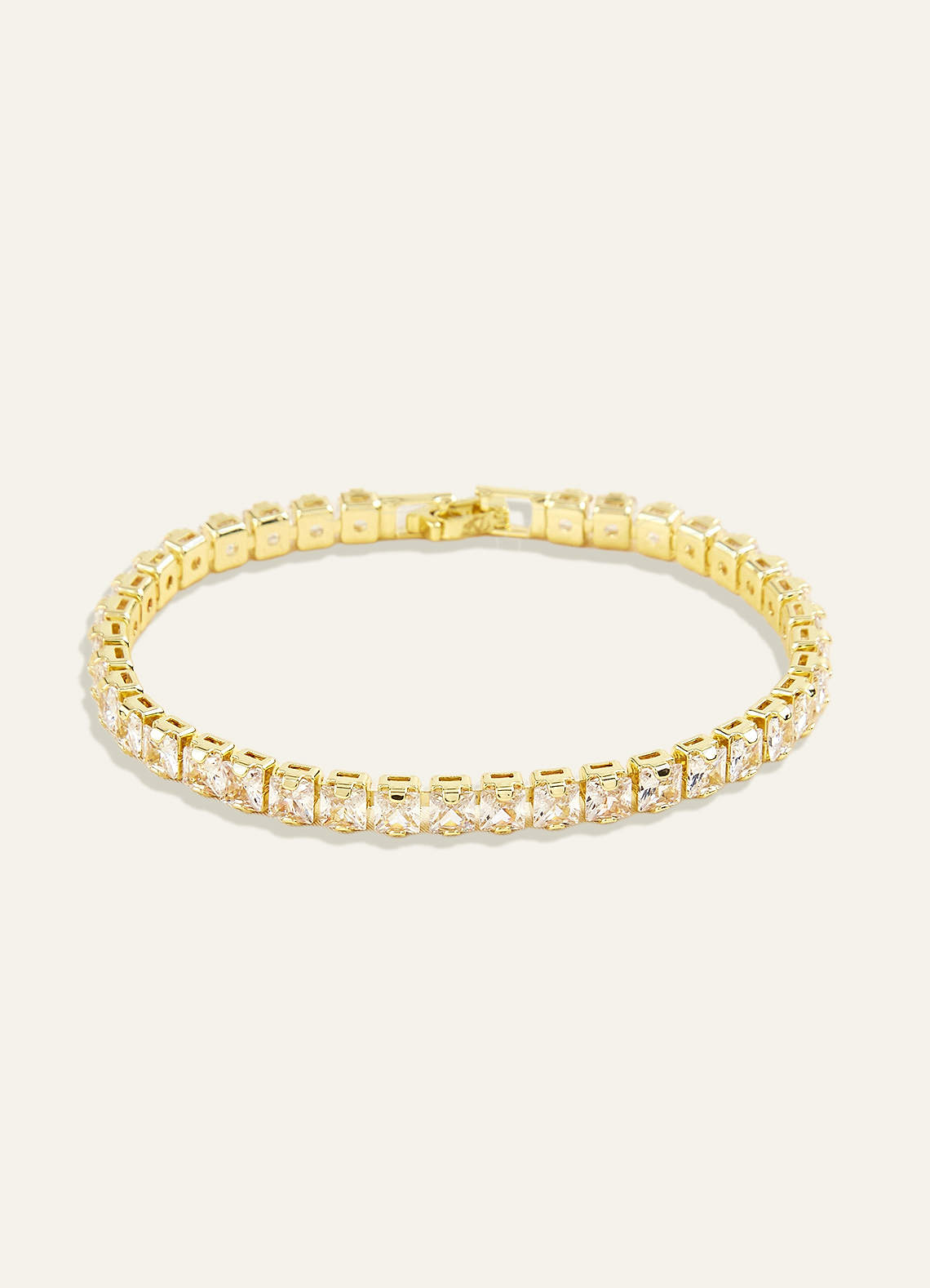 front Crystal Chunky Tennis Bracelet