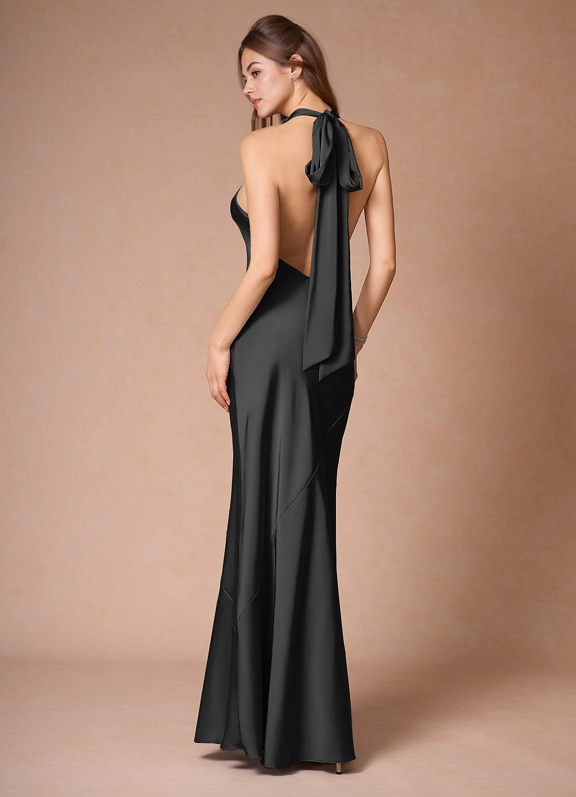 chinese dress ladies Elegant Satin Backless Maxi Dress For Women Spaghetti Strap Sleeveless –  formalgowns main image 1