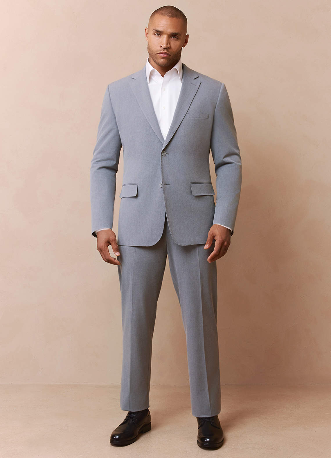 front Savile Grey Wool Blend Suit