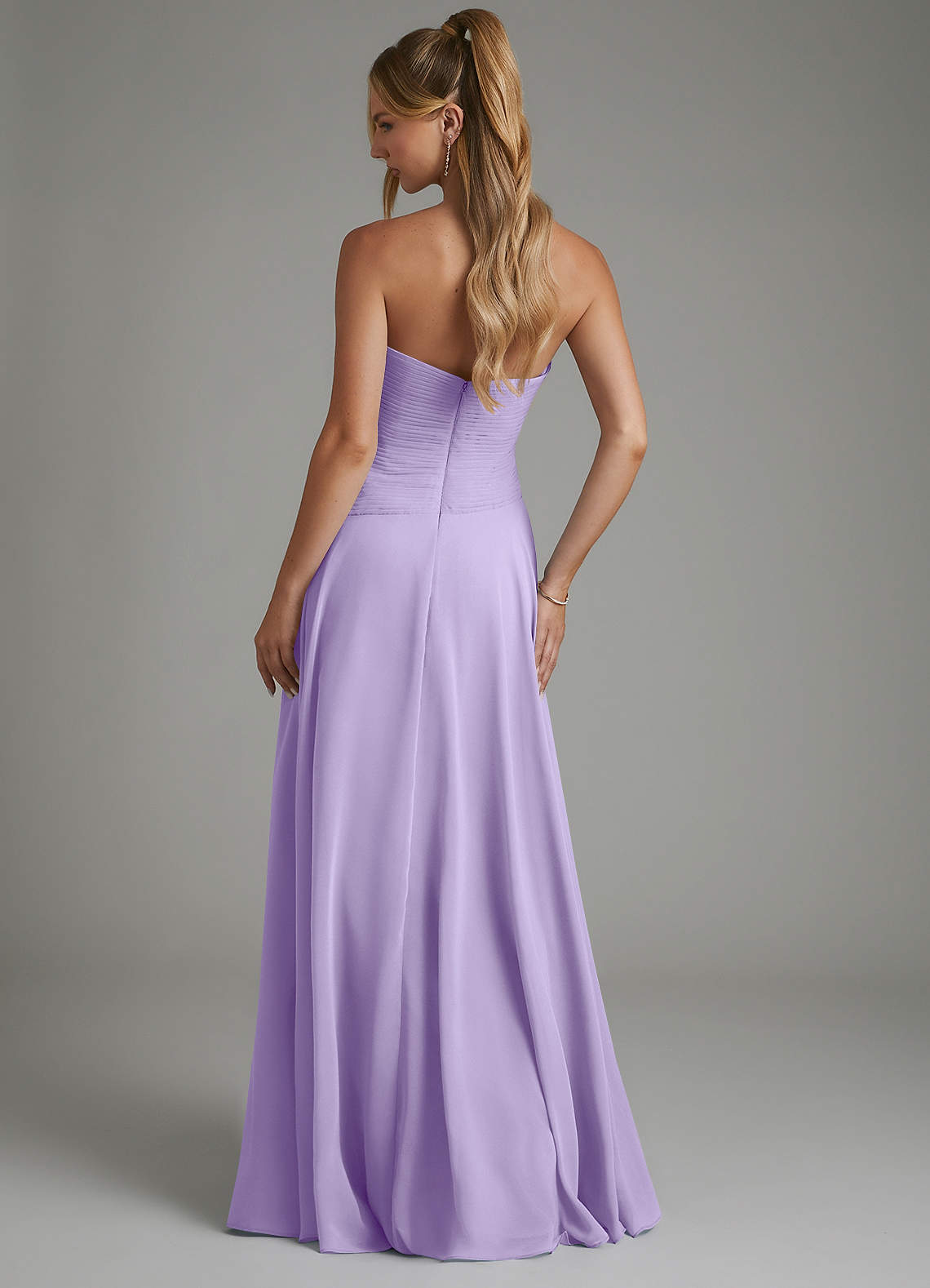 azazie lilac bridesmaid dresses A-Line Strapless Floor-Length Chiffon group_dress_mylee Keyla is a floor Quinceanera | Mimi's Bridal Bridal party Color:Custom Color Or Size