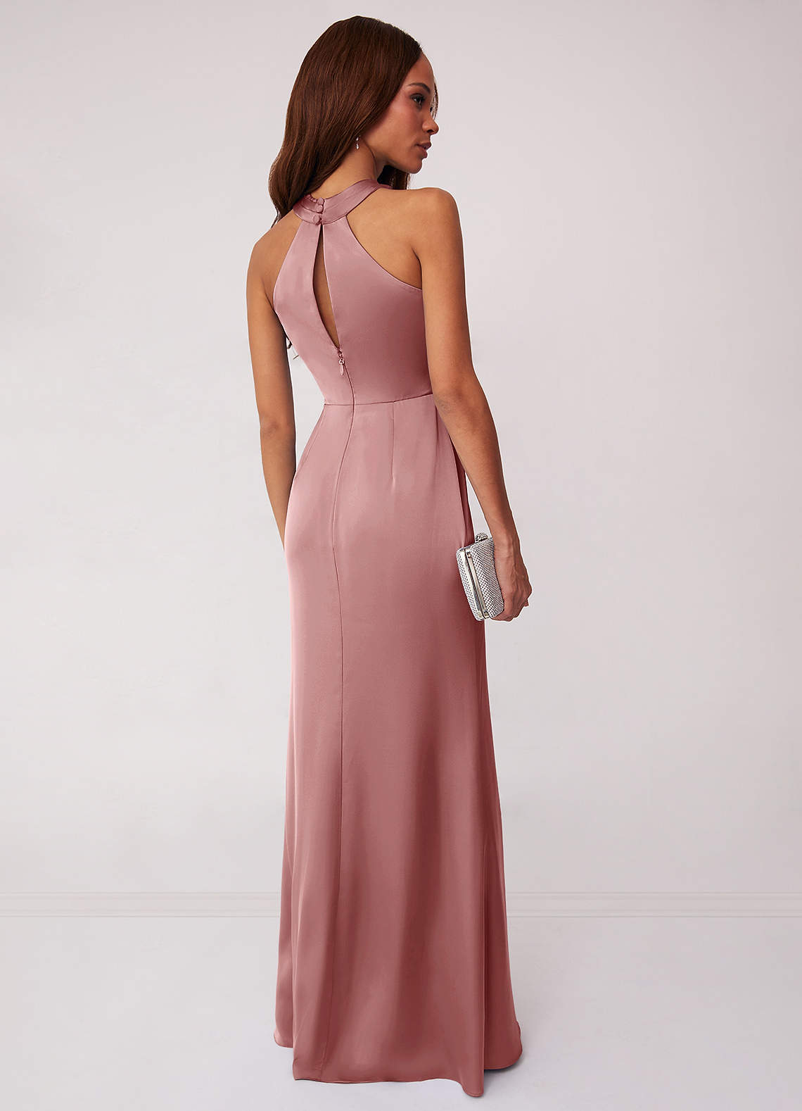 Barbie ♥ Azazie Bridesmaid Dresses Dusty Rose Sheath Stretch Satin Dress image1