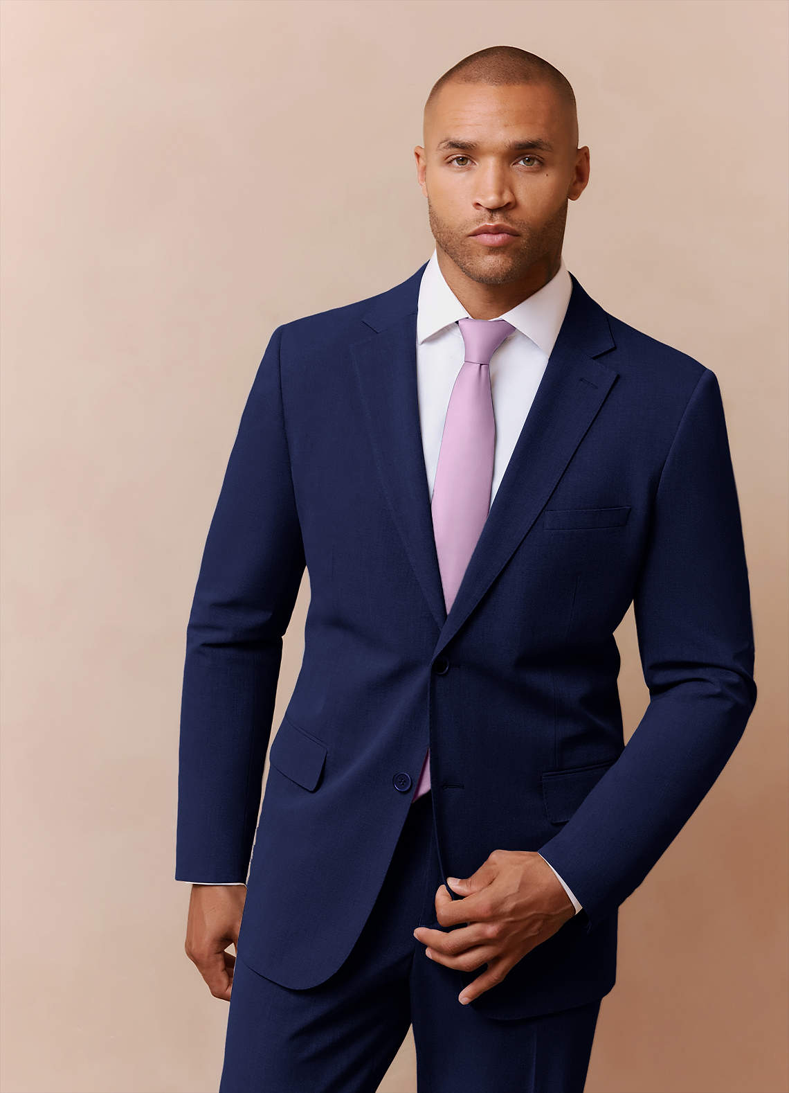 front Savile Blue Wool Blend Suit Jacket