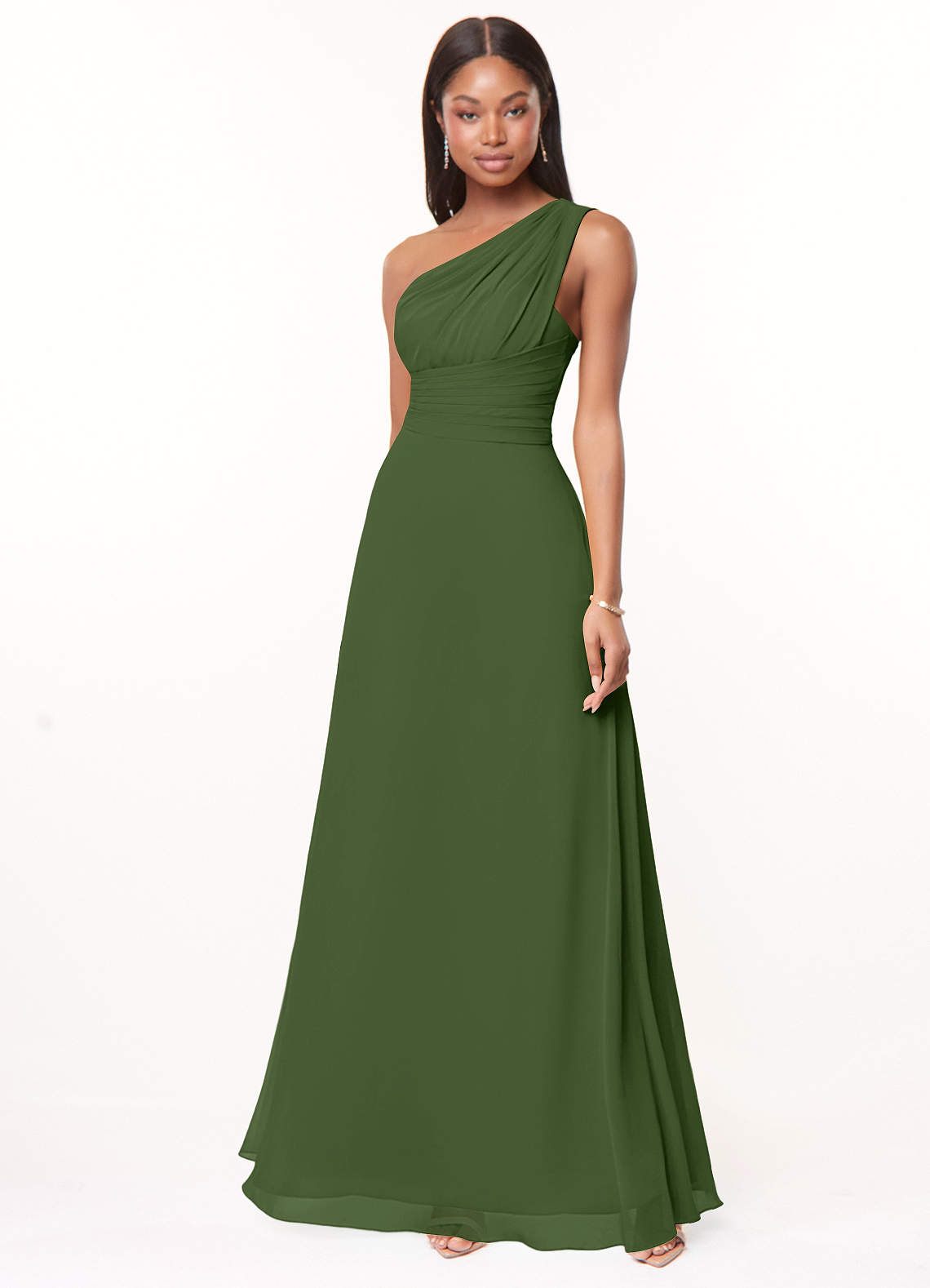 jade chiffon bridesmaid dress Wedtrend Women Jade Mermaid Bridesmaids Mermaid Spaghetti Straps Tiered Chiffon Floor Length Bridesmaid Dress Wedding Party Formal Dress, Jade