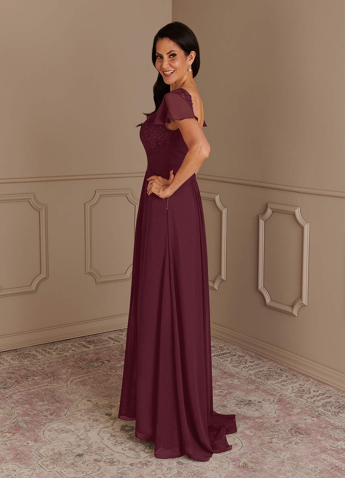 chinese dress ladies Gwenyth Mesh Maxi Dress Natural / M