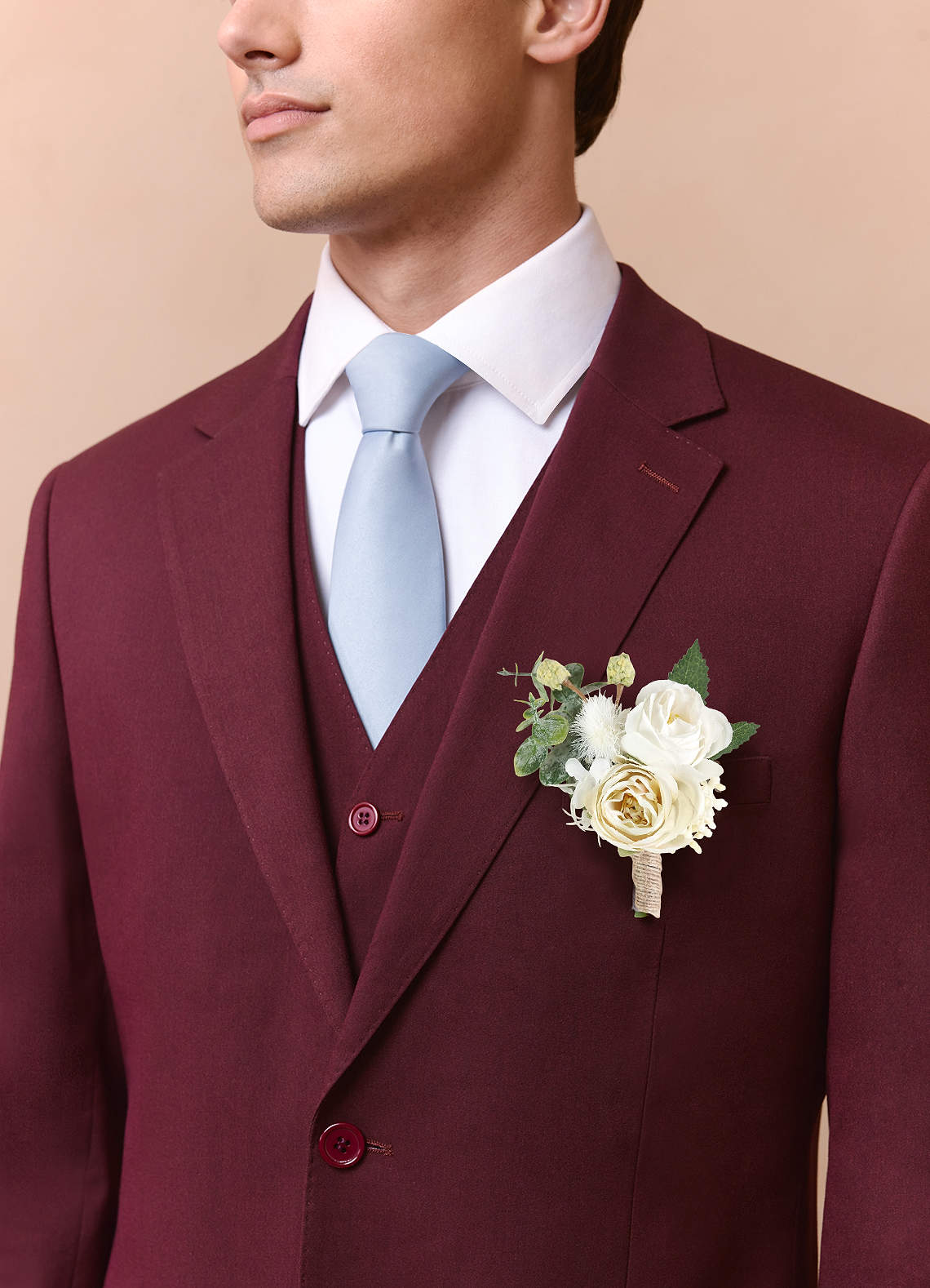 front Groomsmen Rustic Boutonniere 1