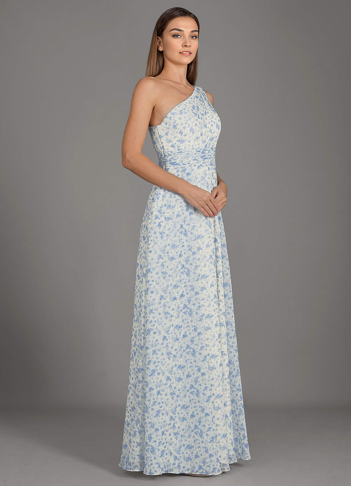 Azazie Dallas Blue And White Ditsy Floral Bridesmaid Dresses Azazie