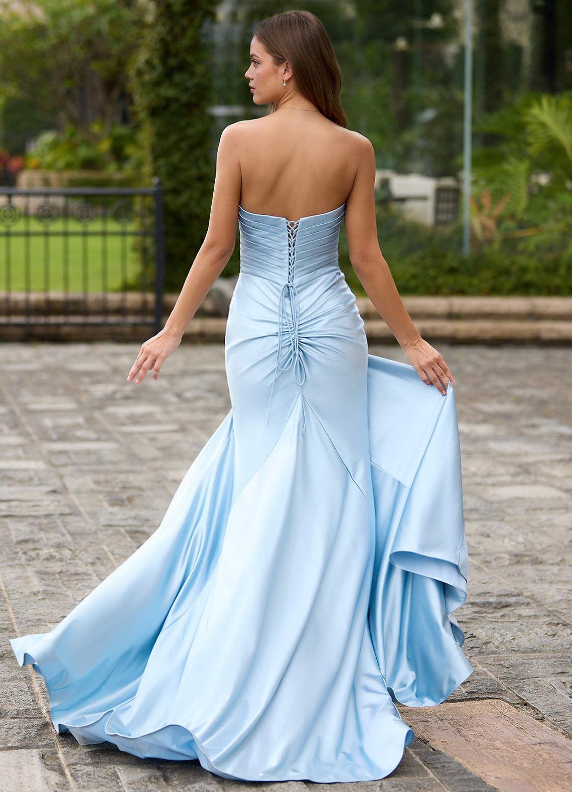 Glitz Light Blue Mermaid Prom Dress Prom and Homecoming Dresses