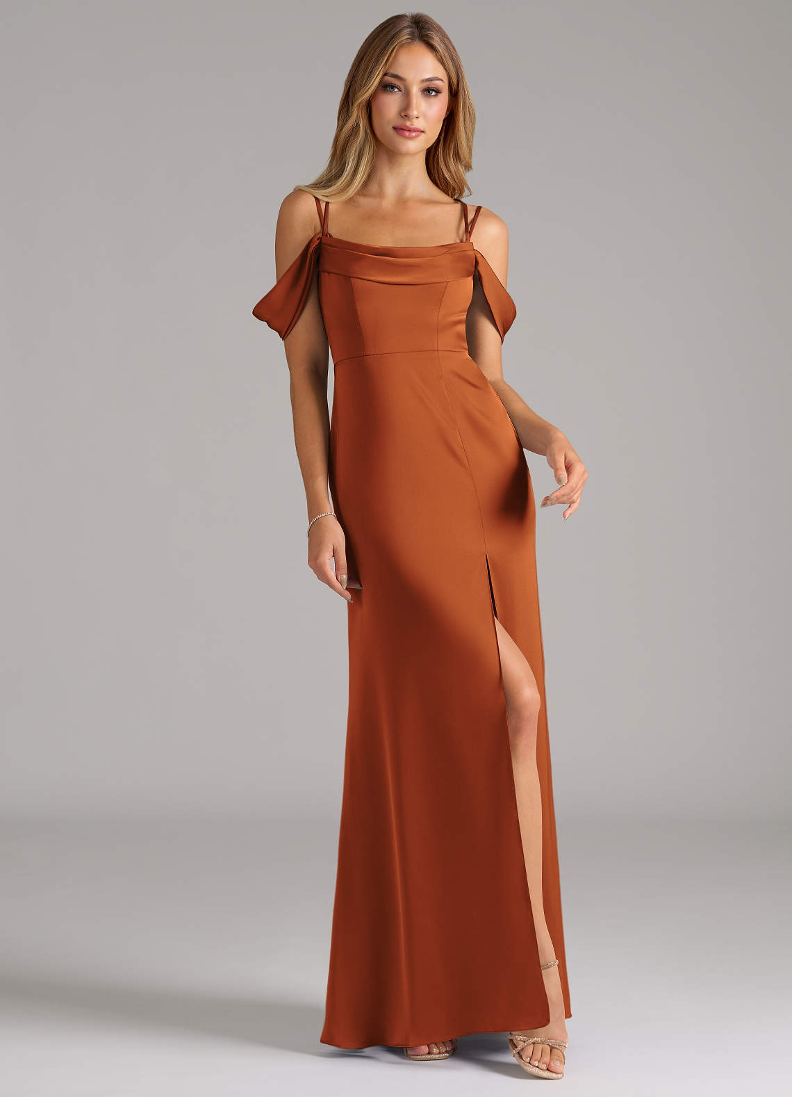 cinnamon orange dress Cinnamon Bridesmaid Dresses