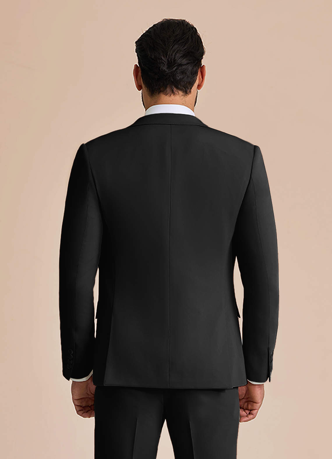 front William Negro Chaqueta de traje