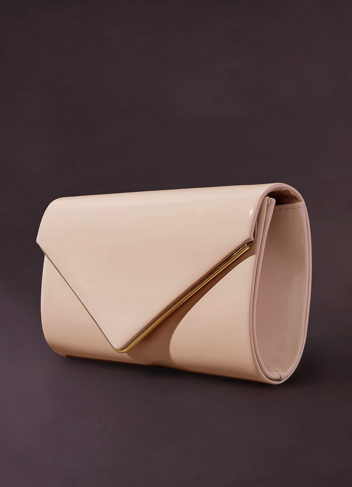 Cream patent clutch bag best sale