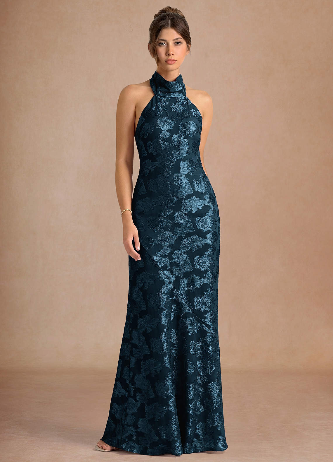 navy blue fitted maxi dress Honey Navy Maxi Dress - US 10
