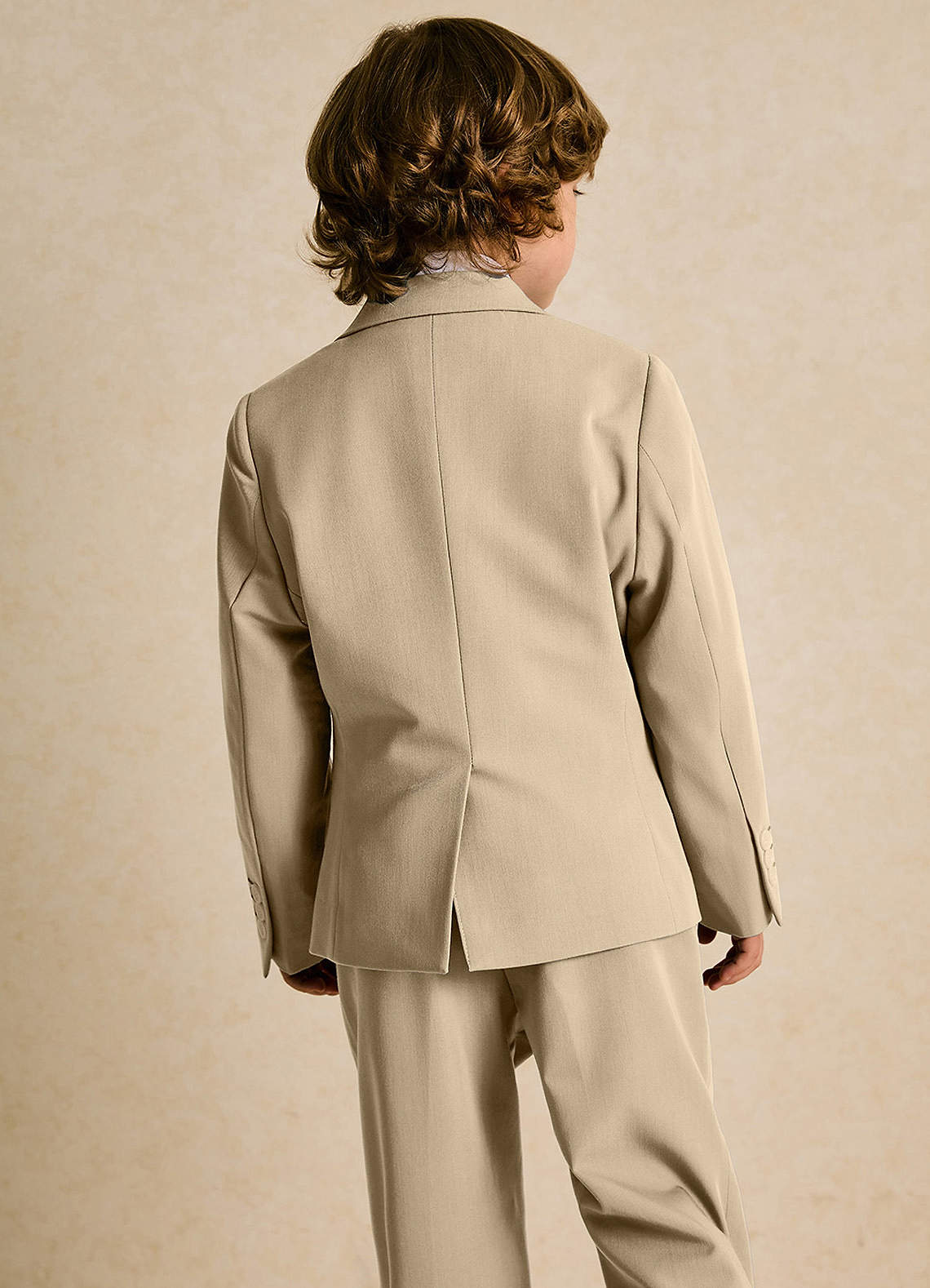 front Oliver Boys Tan 5-Piece Suit