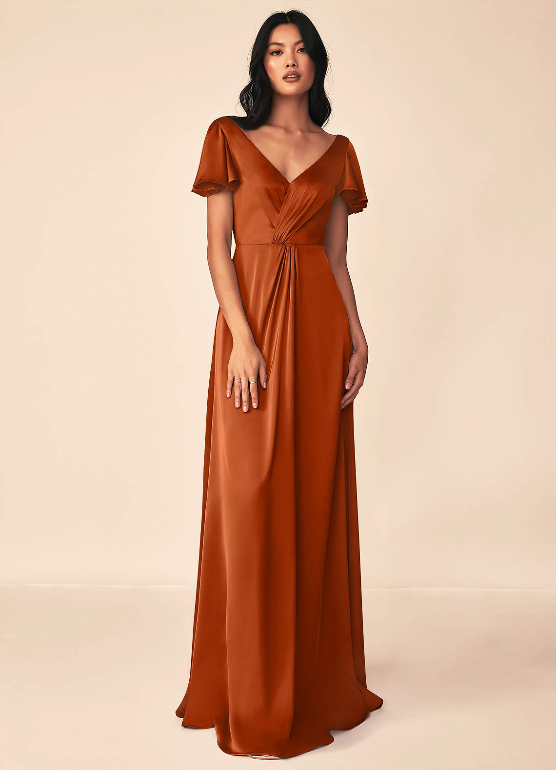 azazie burnt orange bridesmaid dresses Soren Bondi is our gorgeous