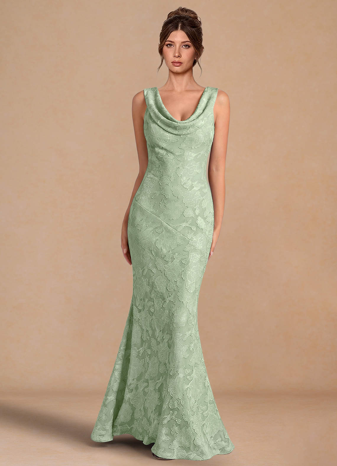 Galenia Light Green Maxi Dress | Azazie UK