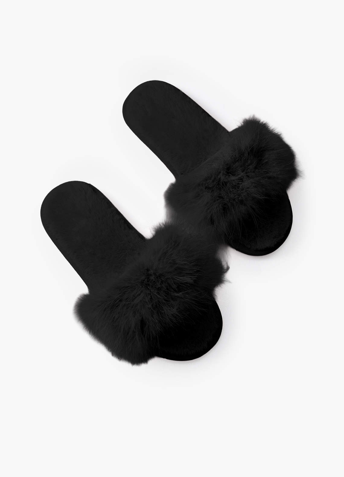 front Cross Band Fuzzy Slippers