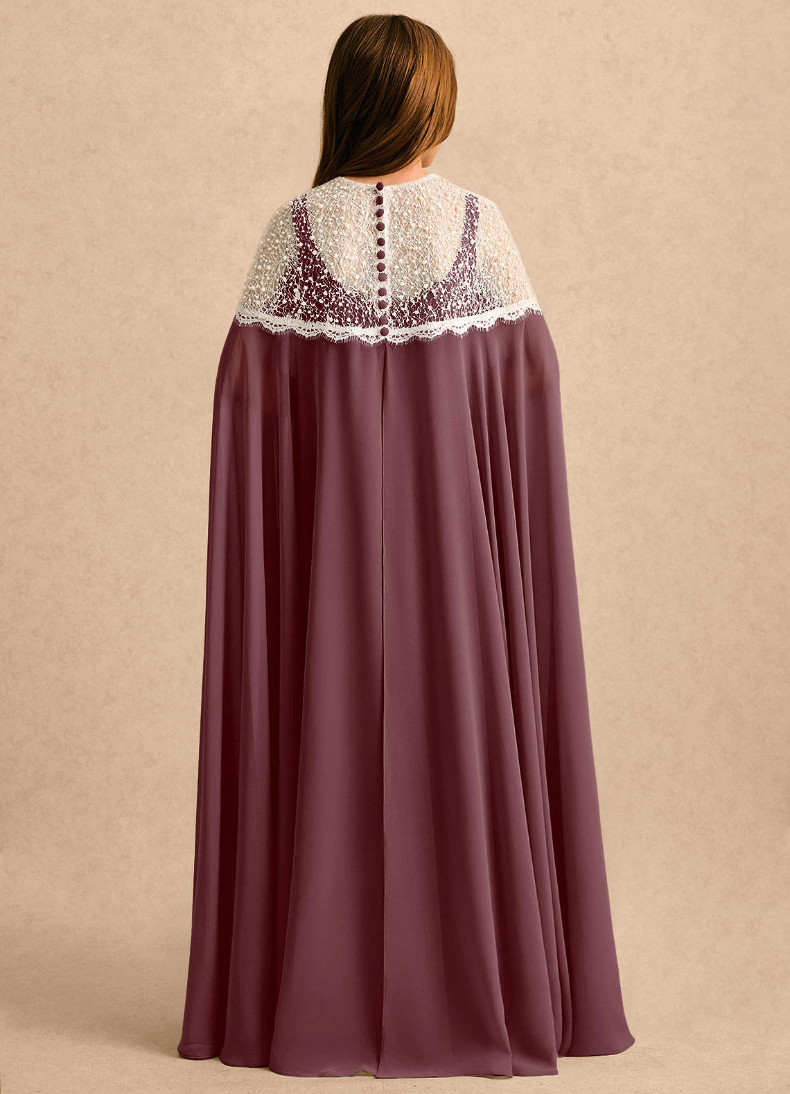 sangria lace dress Azazie A-Line/Princess Illusion Floor-Length Chiffon Girl Formal Dresses
