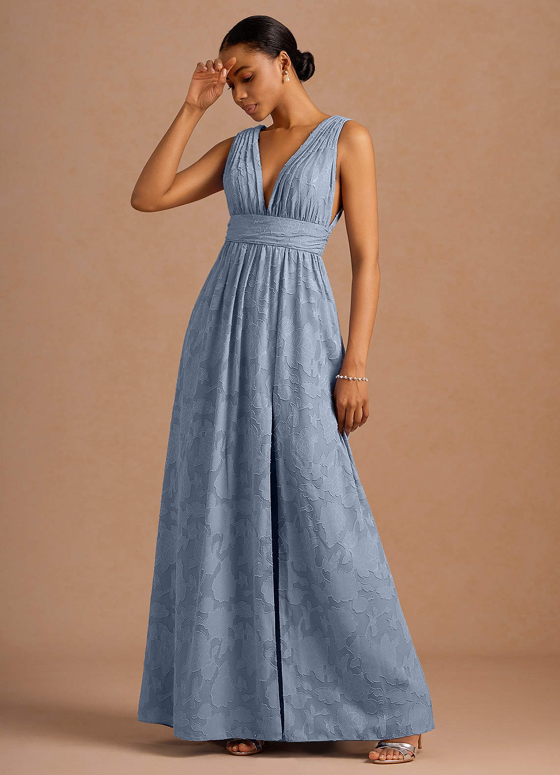 Lilienne Powder Blue Maxi Dress image1