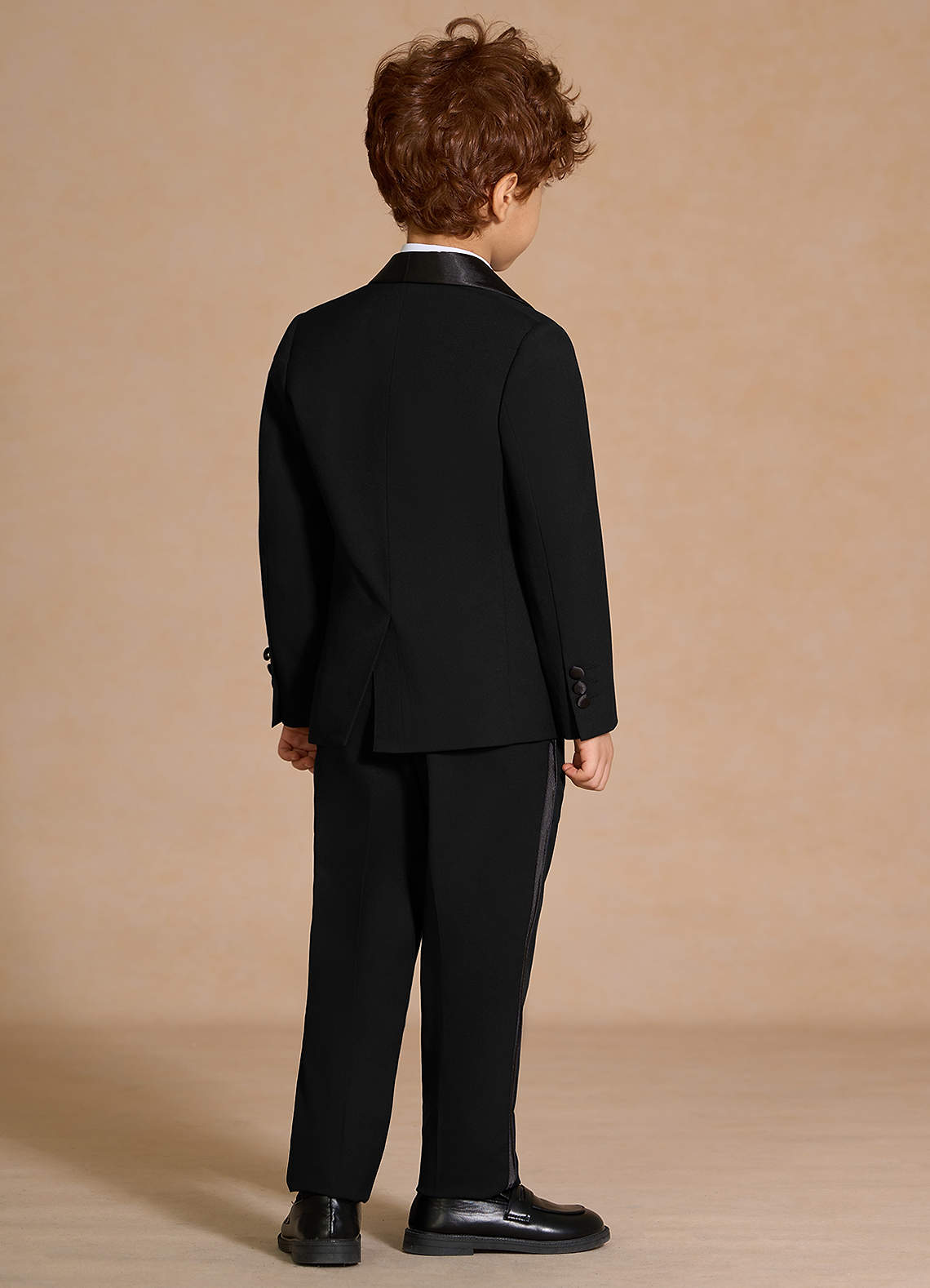 front Lucas Black Boys Shawl Lapel Tuxedos