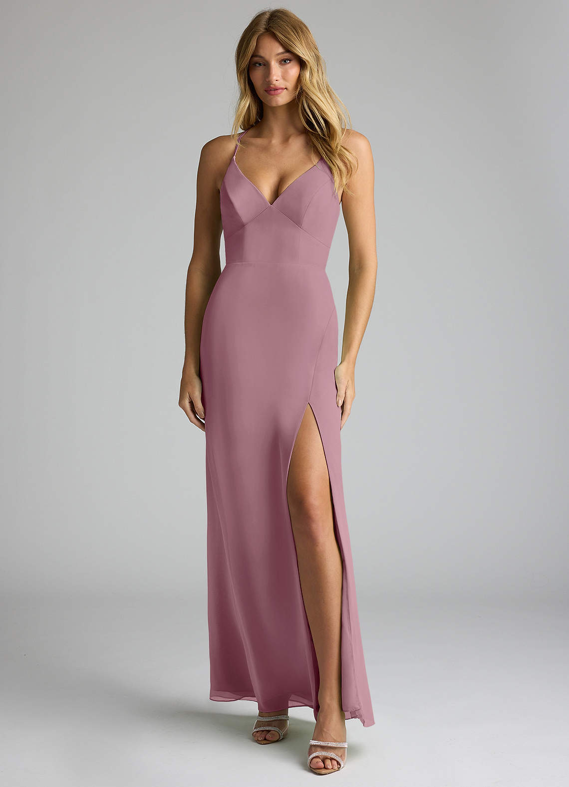 Azazie Becca Vintage Mauve Chiffon Bridesmaid Dresses