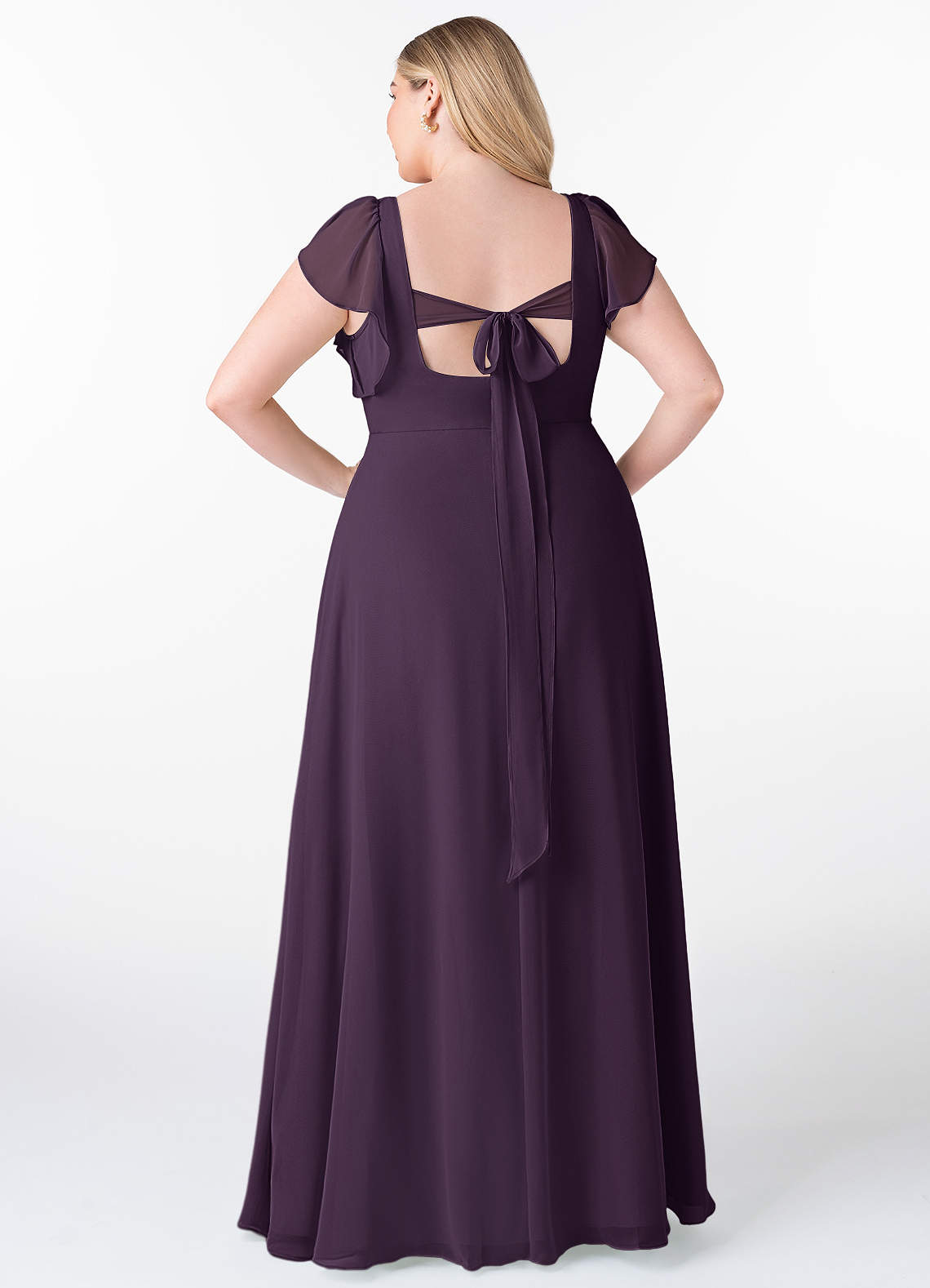 plum plus size bridesmaid dresses Plum Bridesmaid Dress Chiffon Size Small