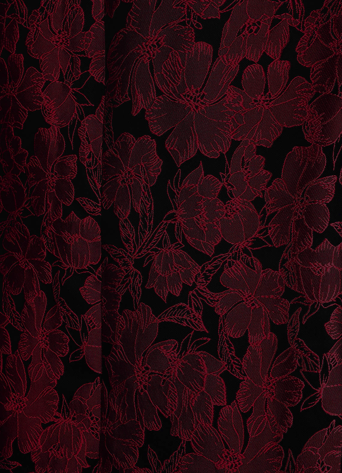 front Samuel 버건디 플로럴 자카드 피크 라펠 턱시도 재킷