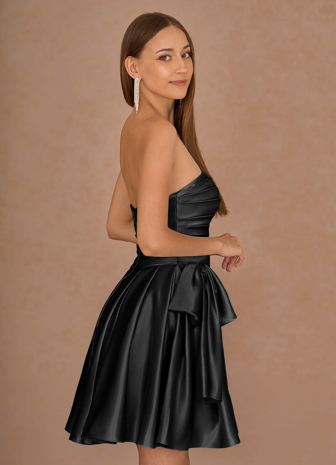 Aurae Black Mini Dress image1
