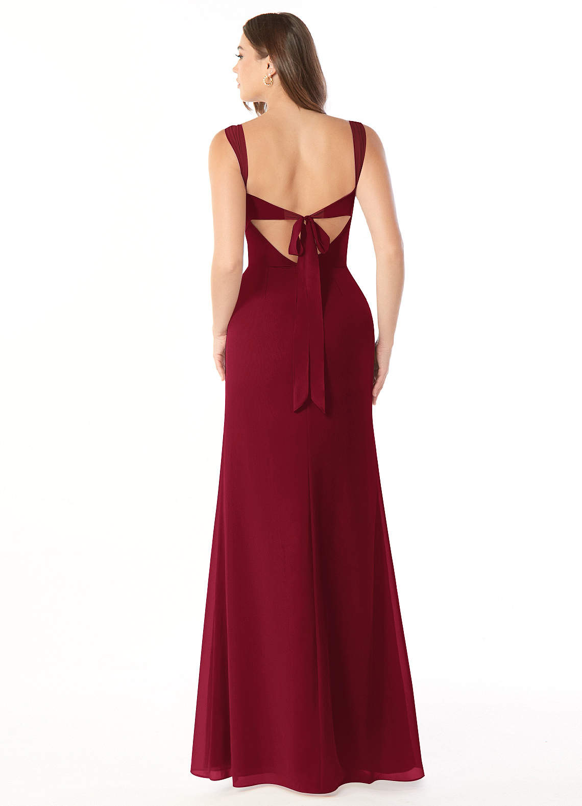 Azazie Audre Ready to Ship Burgundy Chiffon Bridesmaid Dresses | Azazie