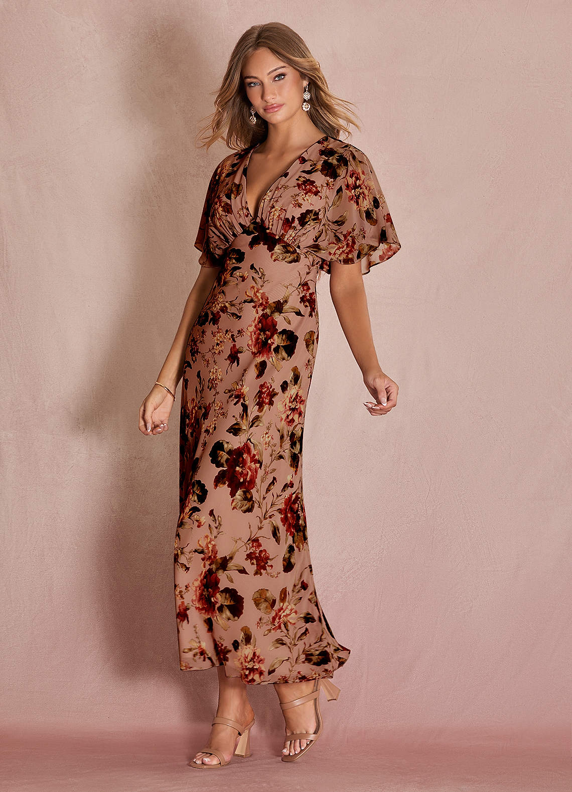 flowy maxi floral dress Green & Pink Floral Chiffon Maxi Dress – Moda Boutique