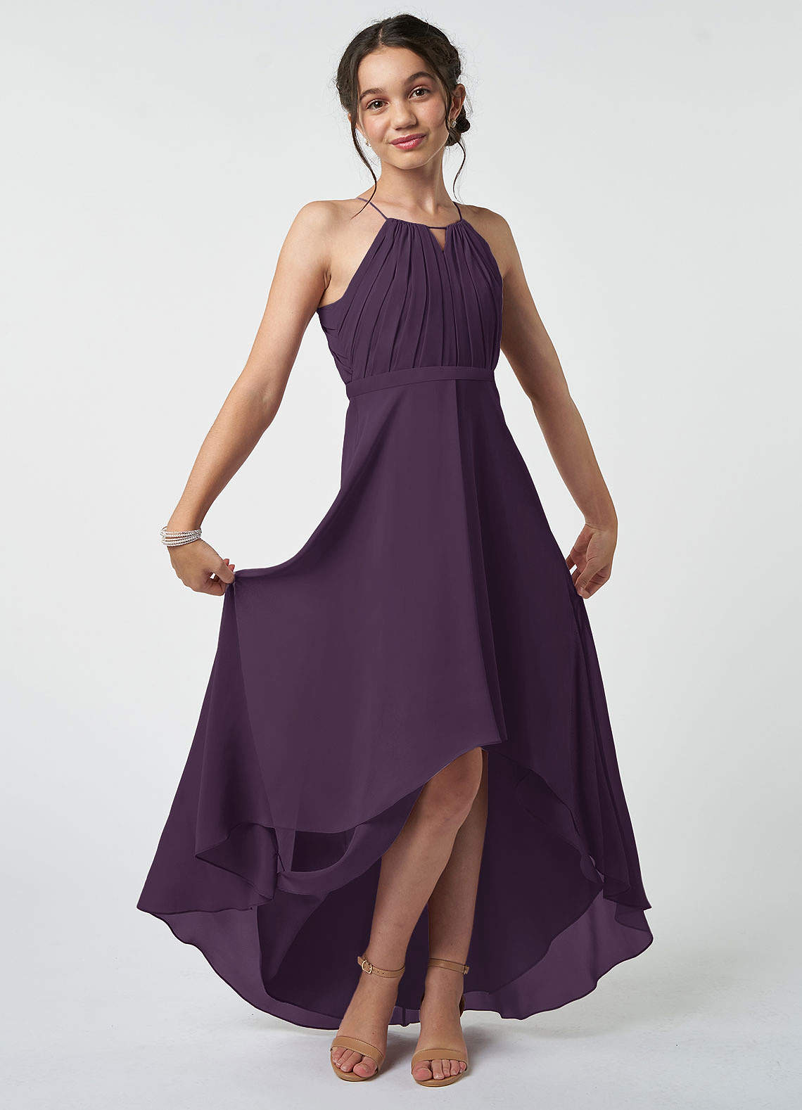 plum junior bridesmaid dresses Sage Green Flower Girl Dress | Junior Bridesmaid Dress main image 1