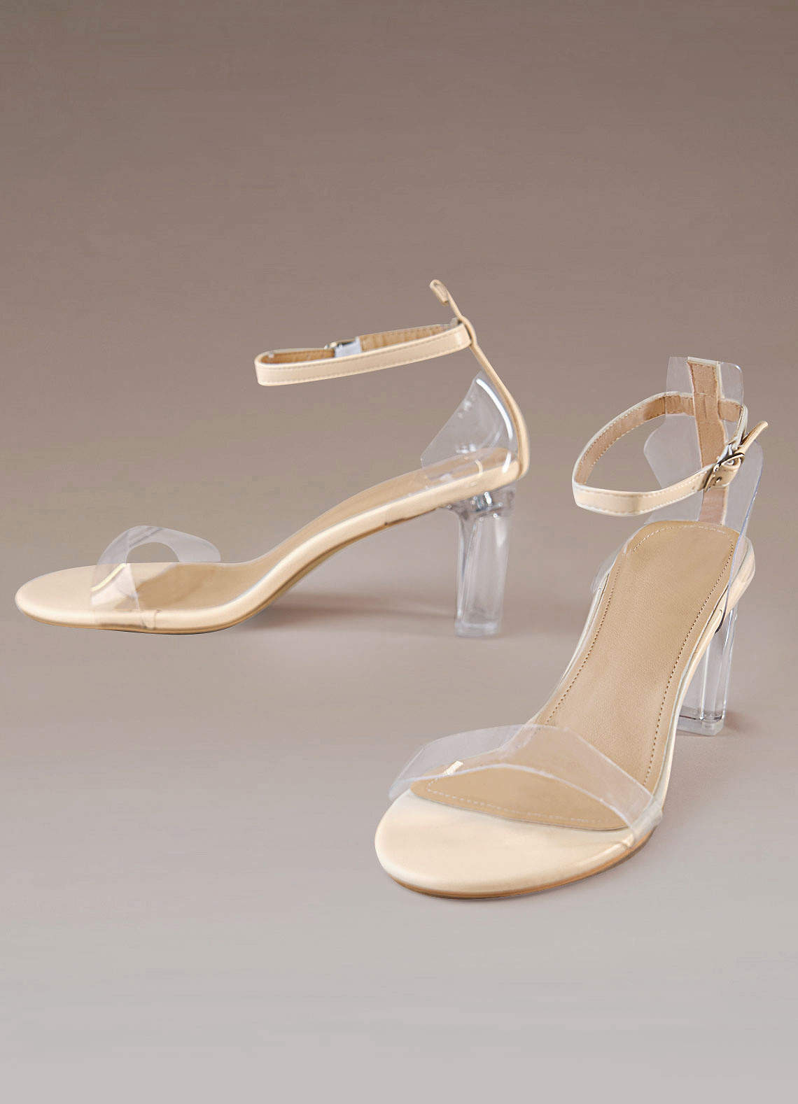 thumbnail image 2 of UBEE Nude High Heels Women's Open Toe Ankle Strap Thick Heel Pump Sandals Party Wedding Buckle Sandals, Pink, 9 : Buy Online At Best Price In KSA - Souq Is Now 2 of 11