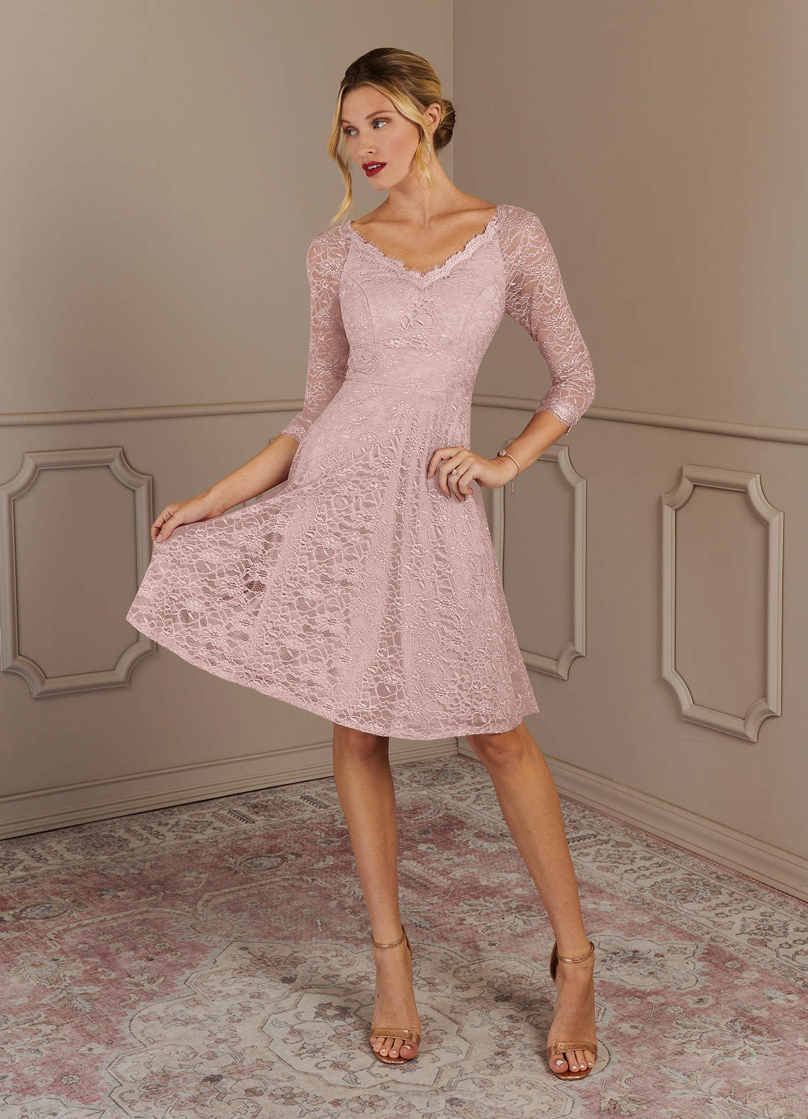 dusty rose mother of the bride dress