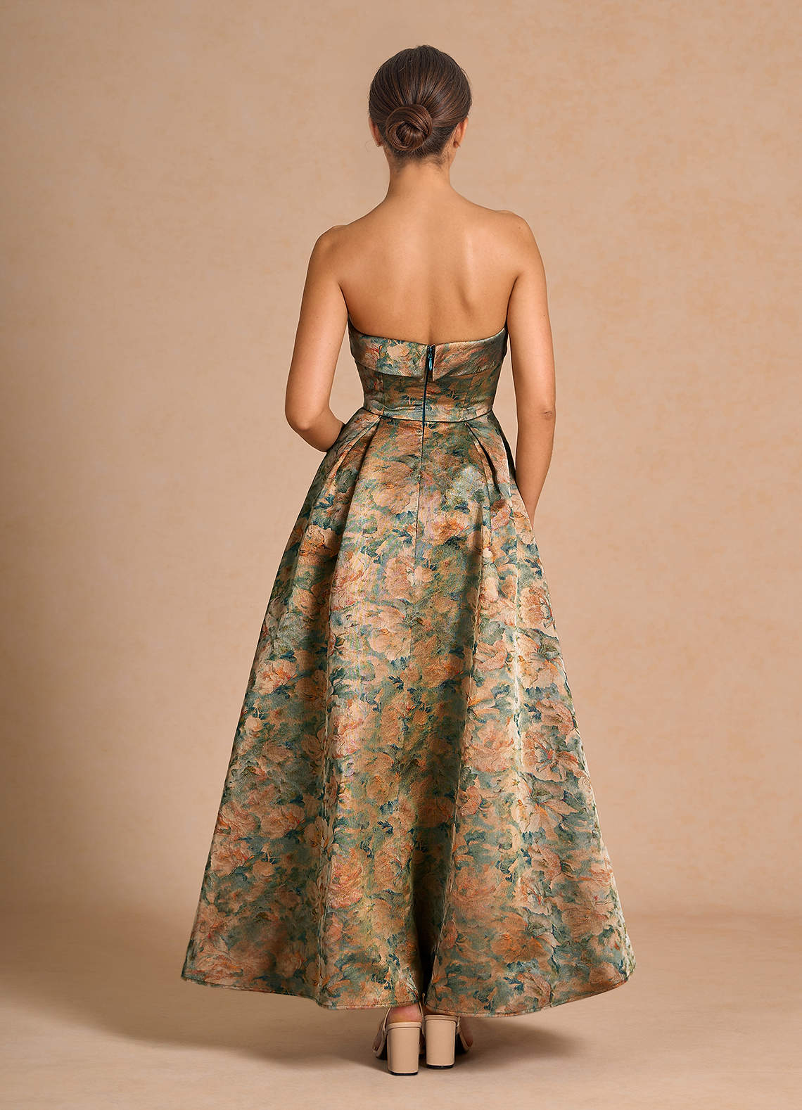 Céleste Vintage Teal Maxi Dress | Azazie