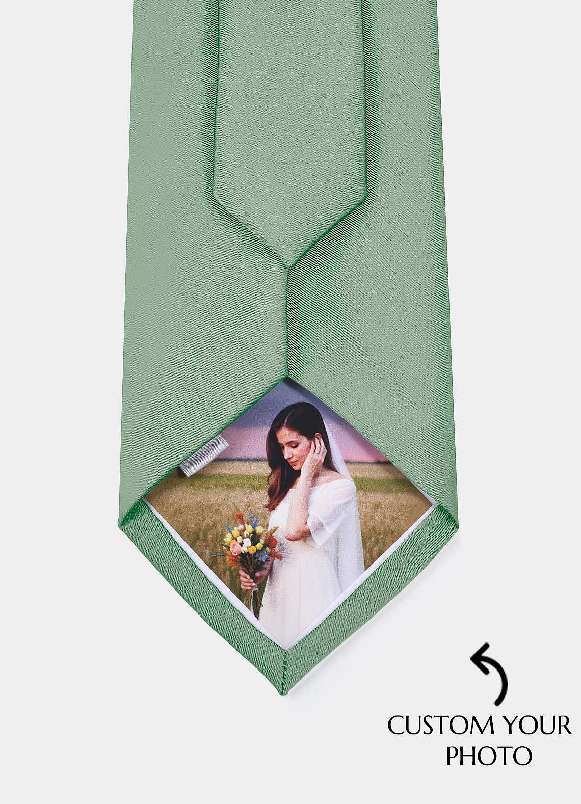 front Gravata personalizada com foto em cetim elástico