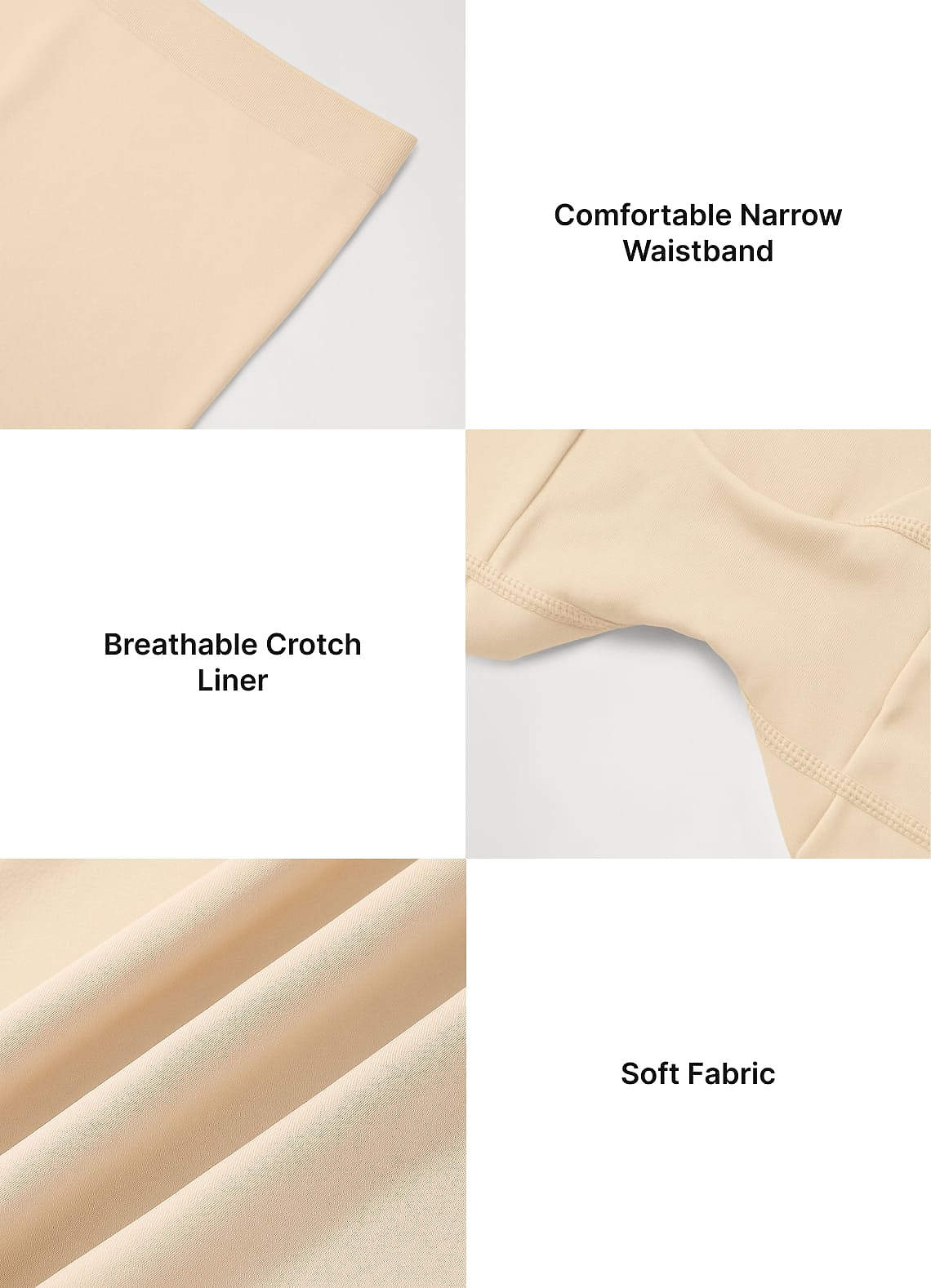 front Middelhoge, elastische, naadloze shapewear shorts met buikcontrole