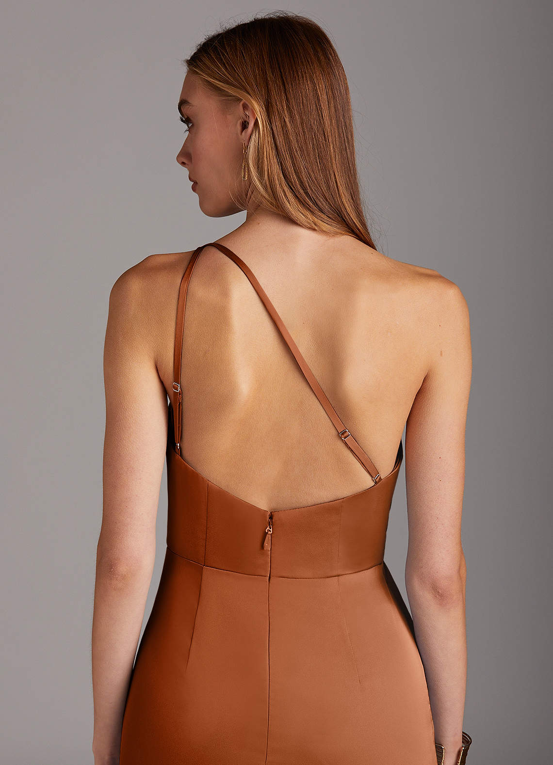azazie mika stretch satin dress Azazie Mika