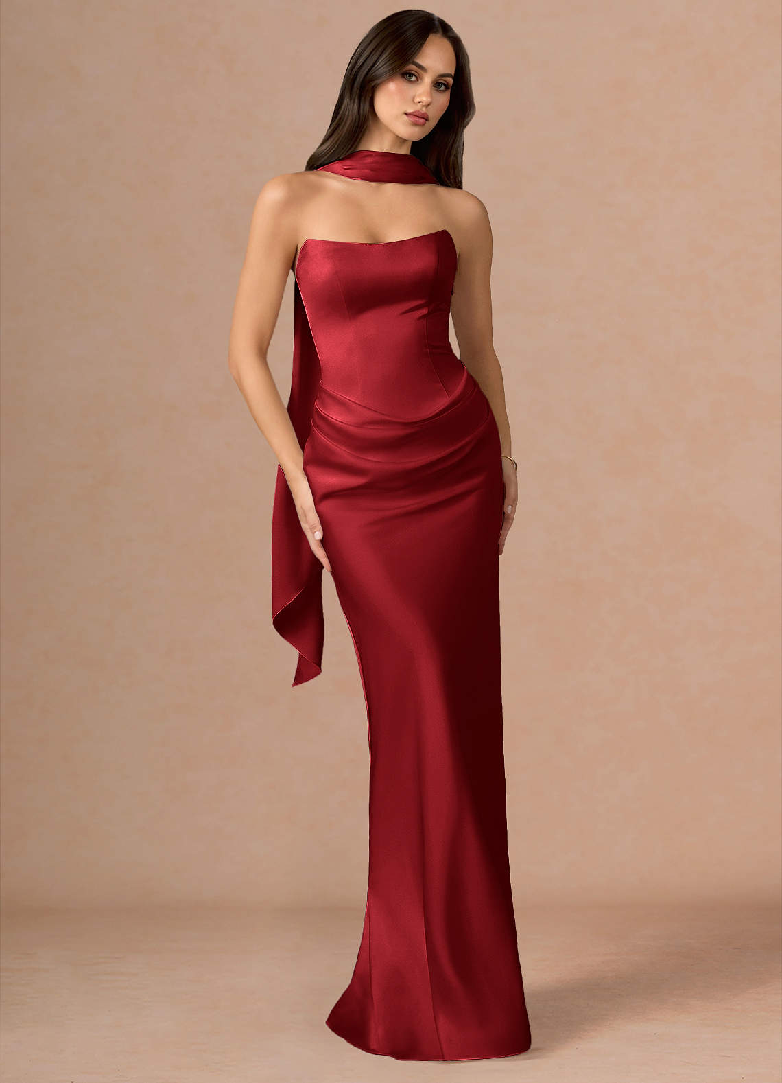 Valencia Cherry Red Maxi Dress