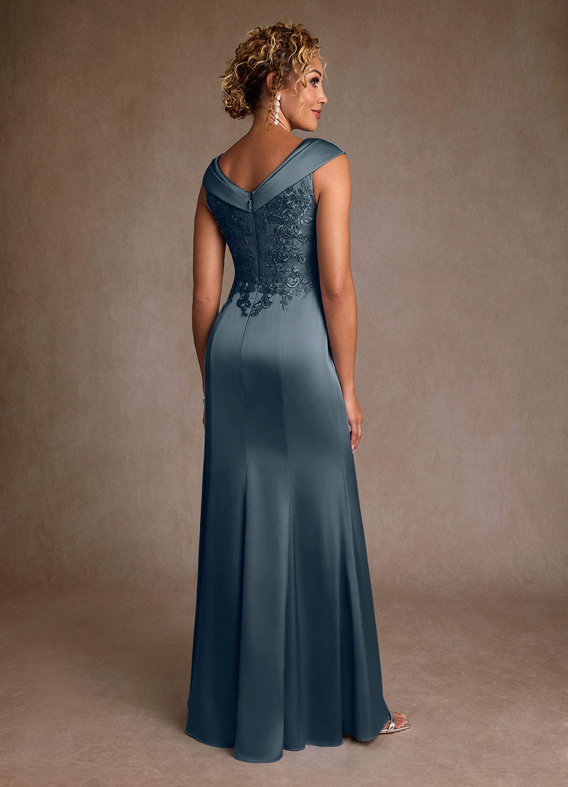 Azazie Santa Monica Mother of the Bride Dresses Twilight A-Line Lace Dress image1