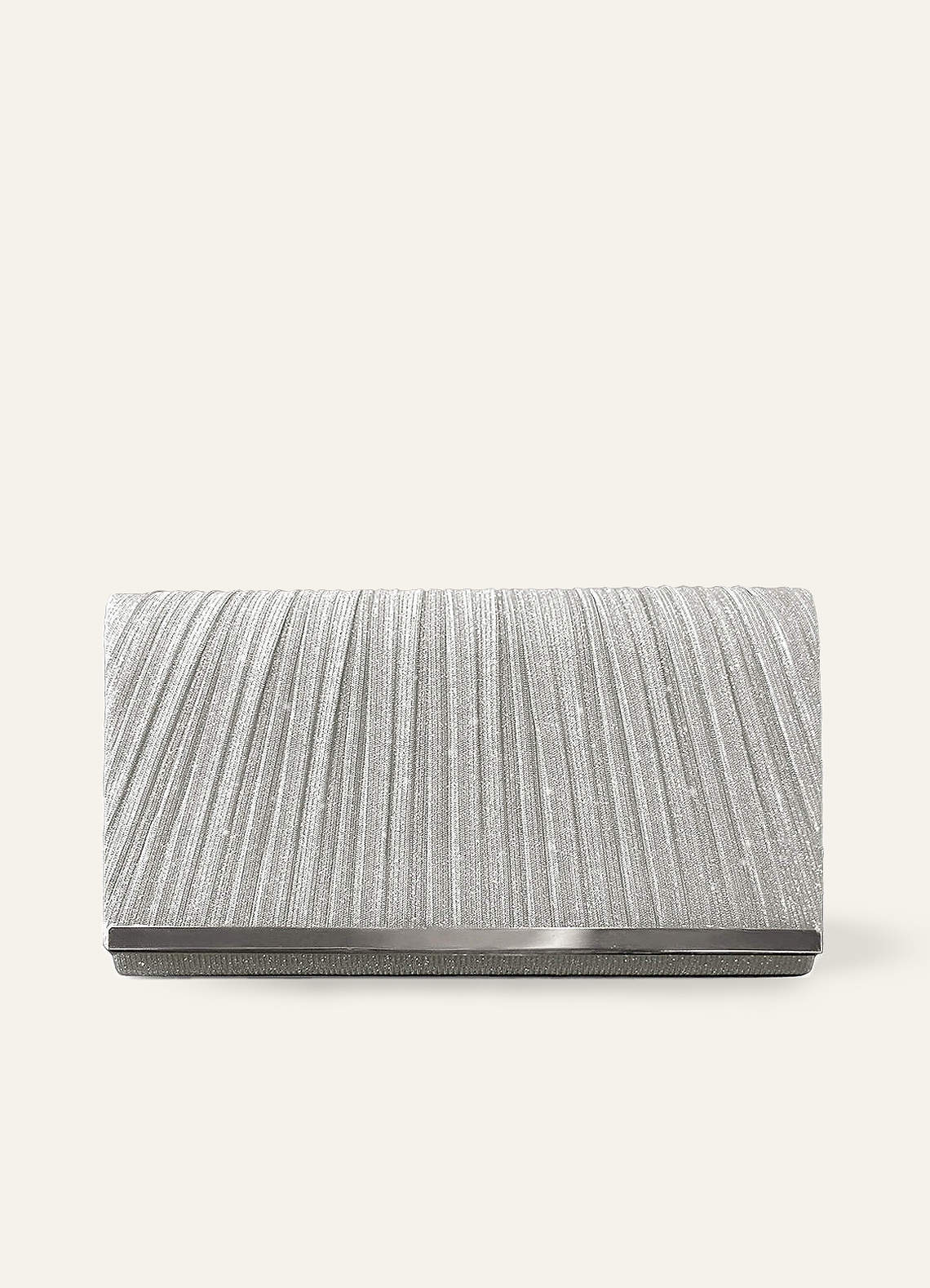 front Pleats Elegant Clutch Bag