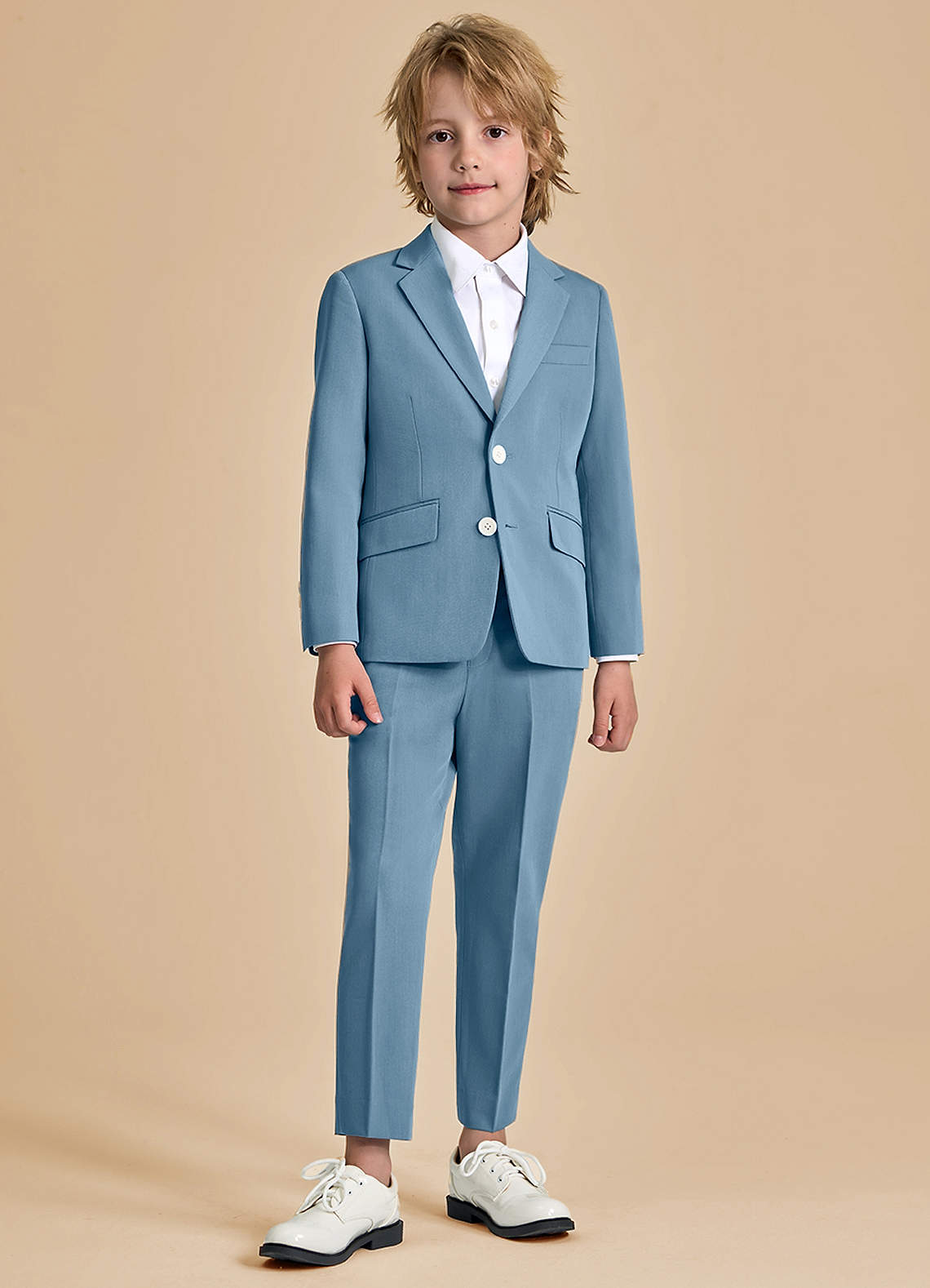 front Oliver Boys Light Blue 2-Piece Suit