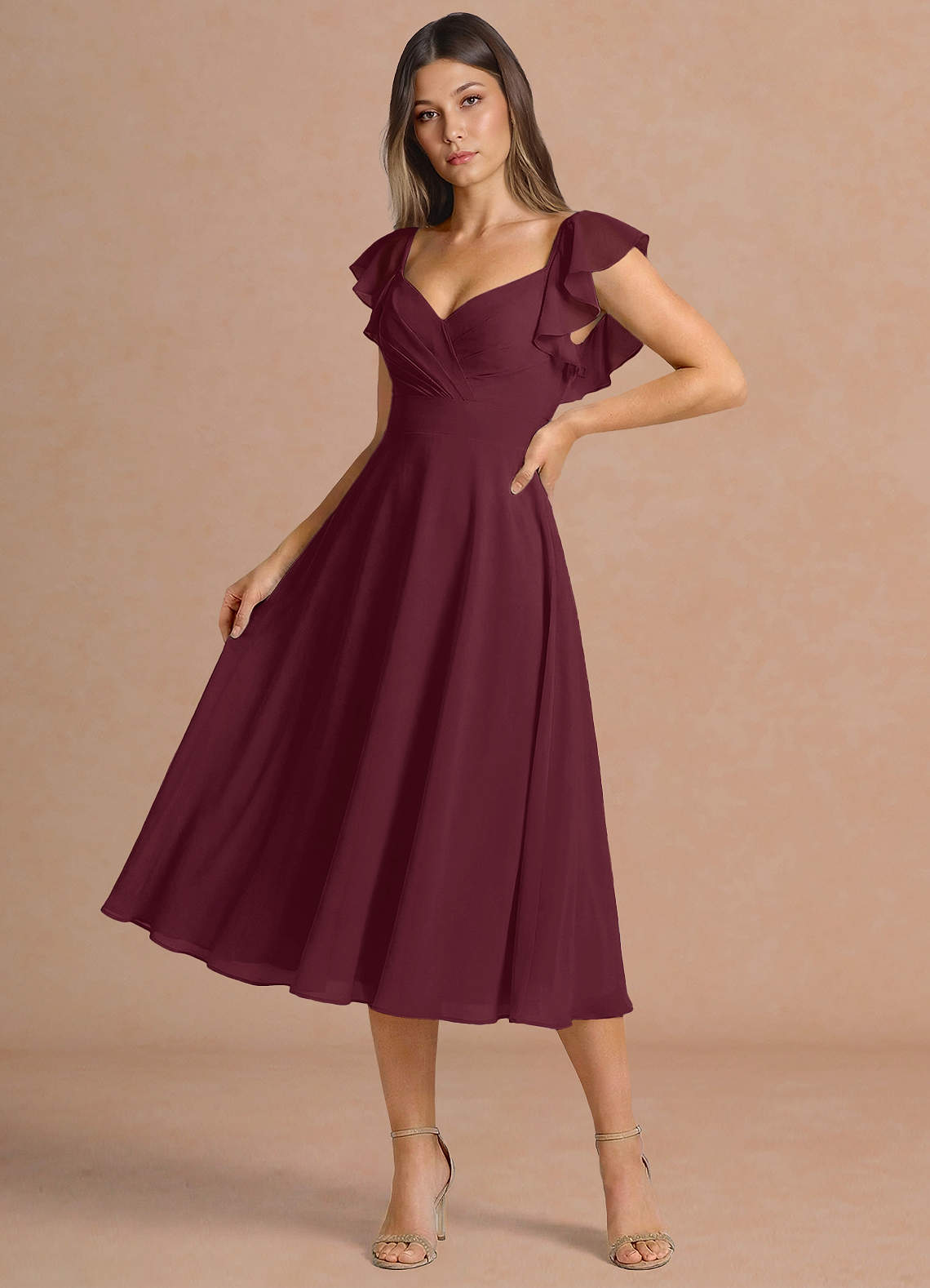 Leilani Wine Midi Dress image3