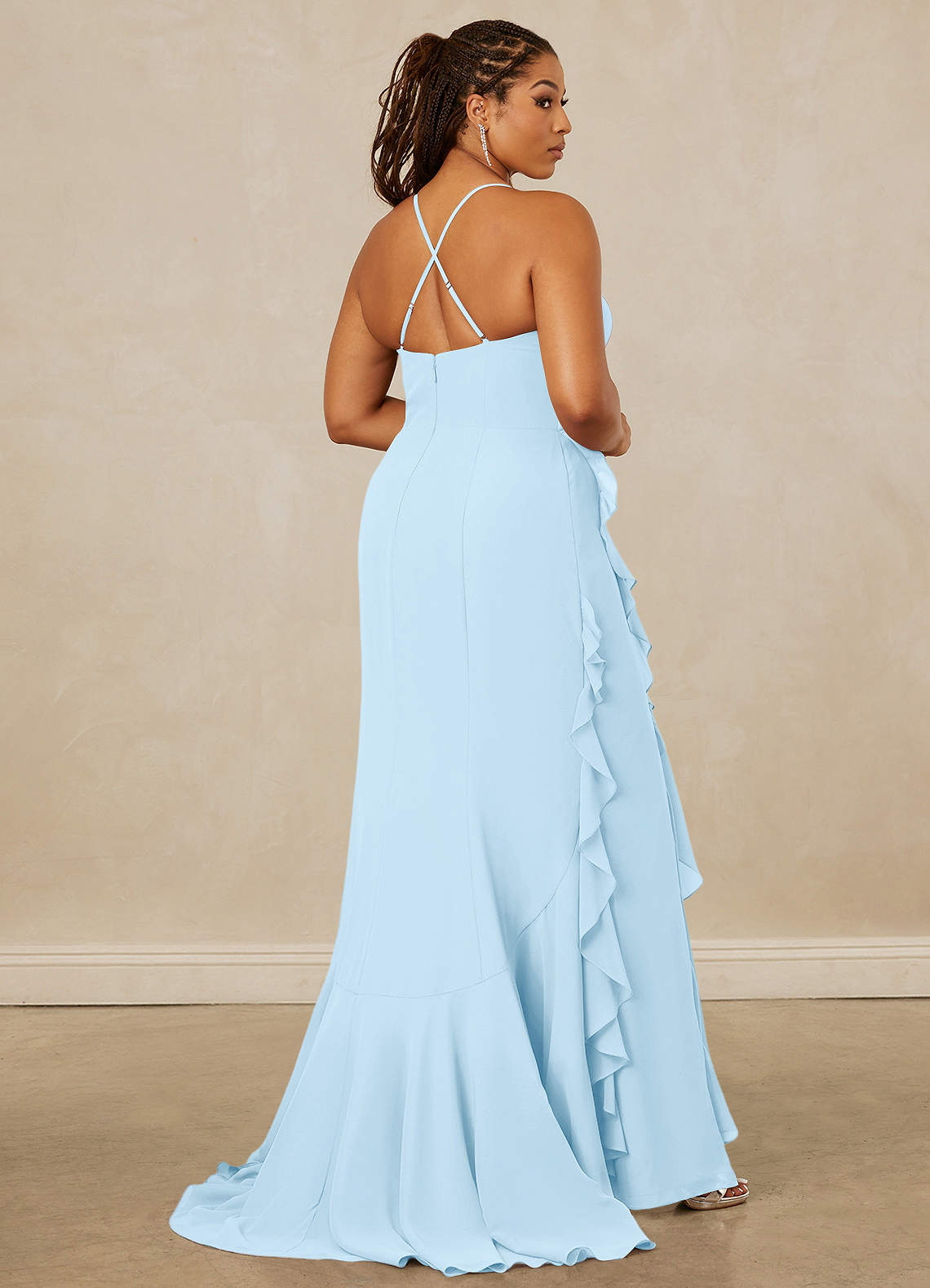 Christian Siriano Bridal for Azazie 1006 Bridesmaid Dresses Ruffle Chiffon Mermaid Dress image14