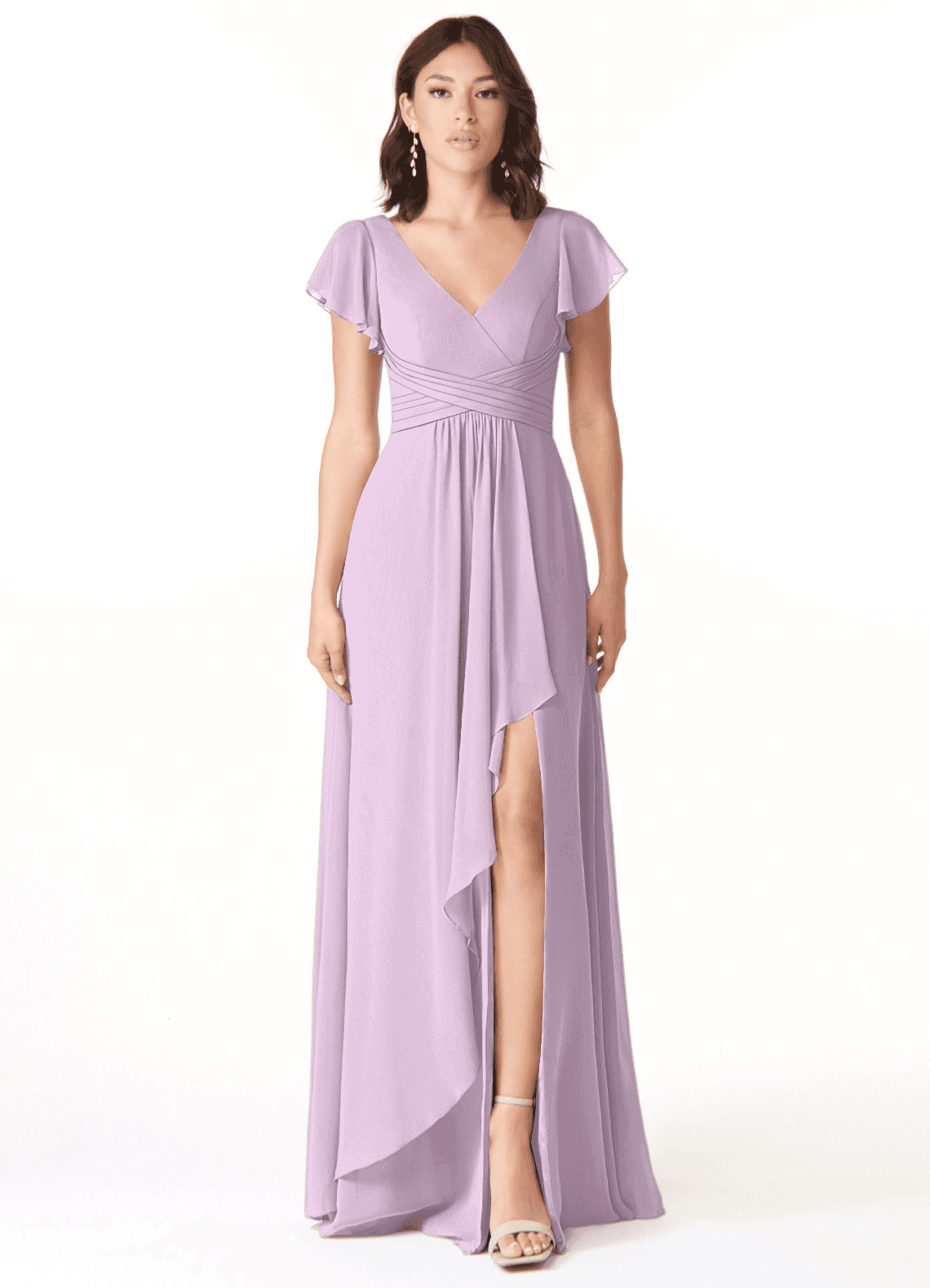 Azazie Omari Lilás Fosco Vestidos de madrinha Azazie