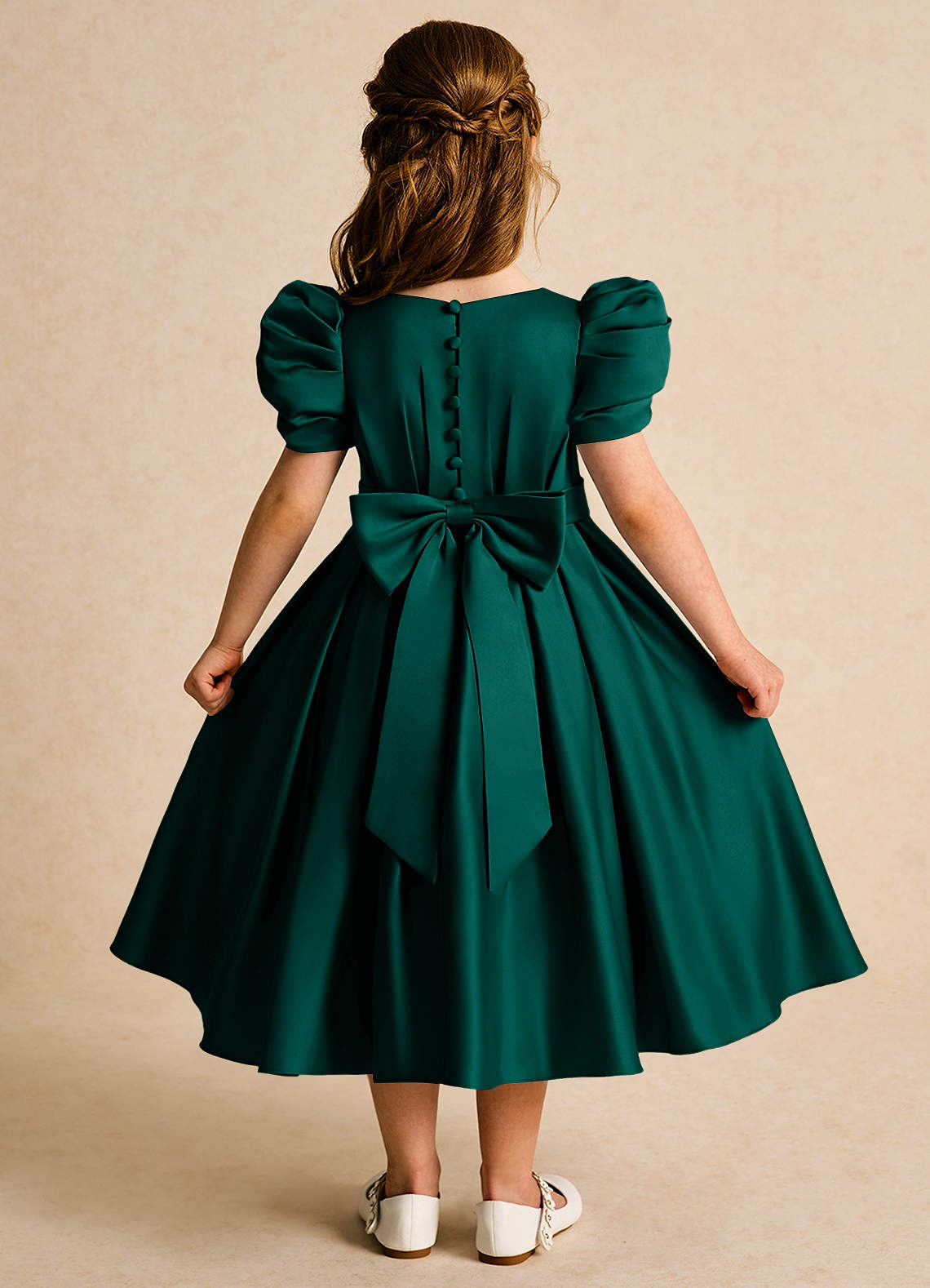 let me be a-line pleated dress Azazie Miriam Pine Ball-Gown Matte Satin Wear this style to BRIDESMAID Chiffon A-Line/Princess One Shoulder Size:0-2