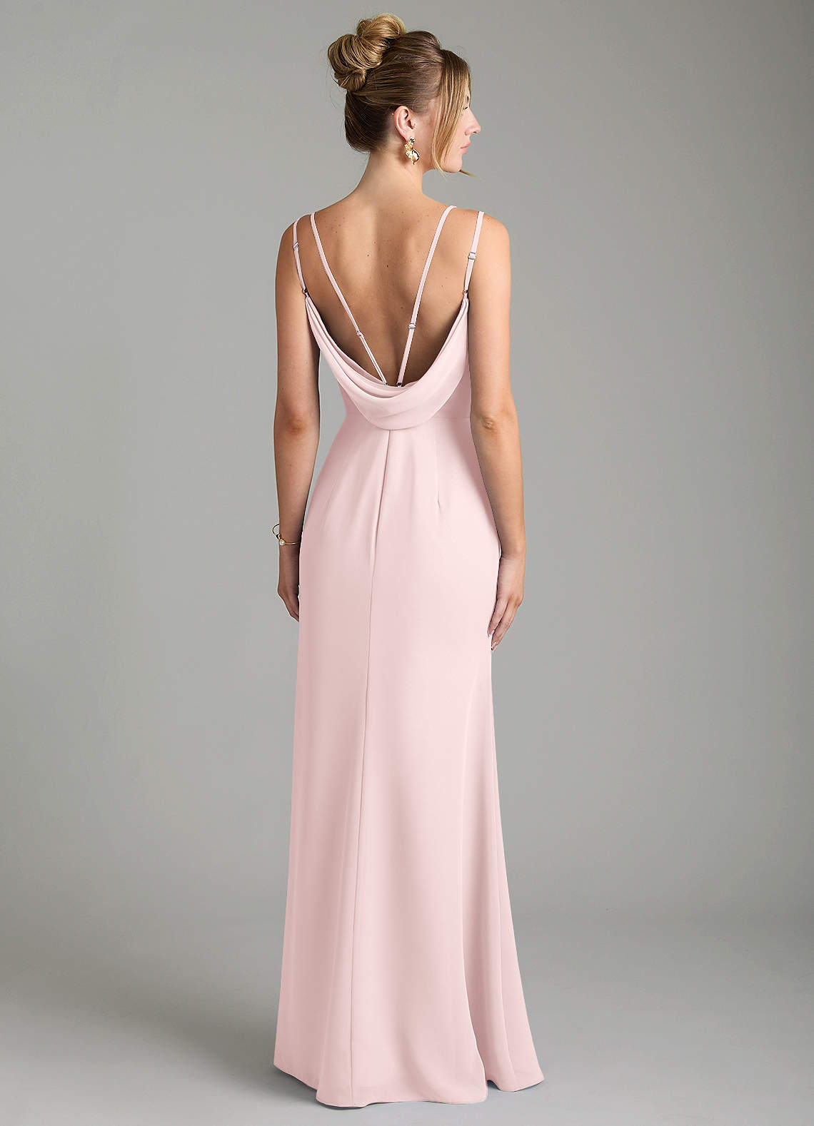 Azazie Egypt Bridesmaid Dresses Blushing Pink Sheath Sweetheart Neckline Chiffon Dress image1