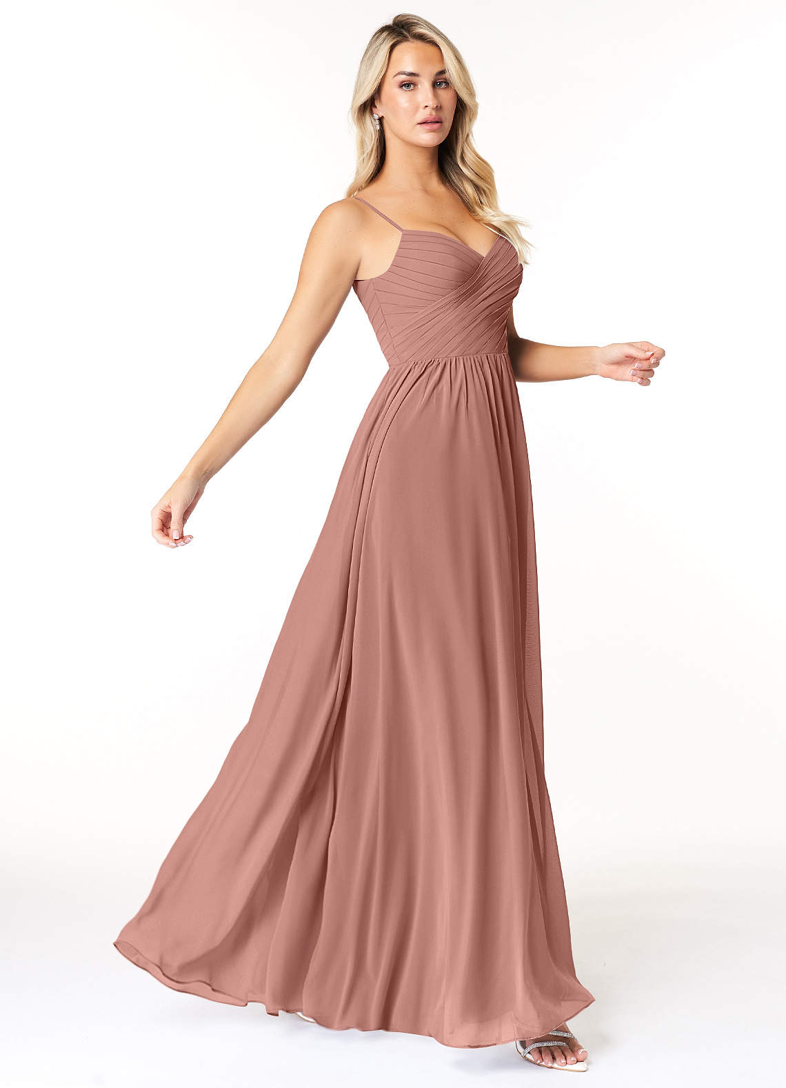Azazie Lisbon Bridesmaid Dresses Cedar Rose A-Line Sweetheart Neckline Chiffon Dress image1